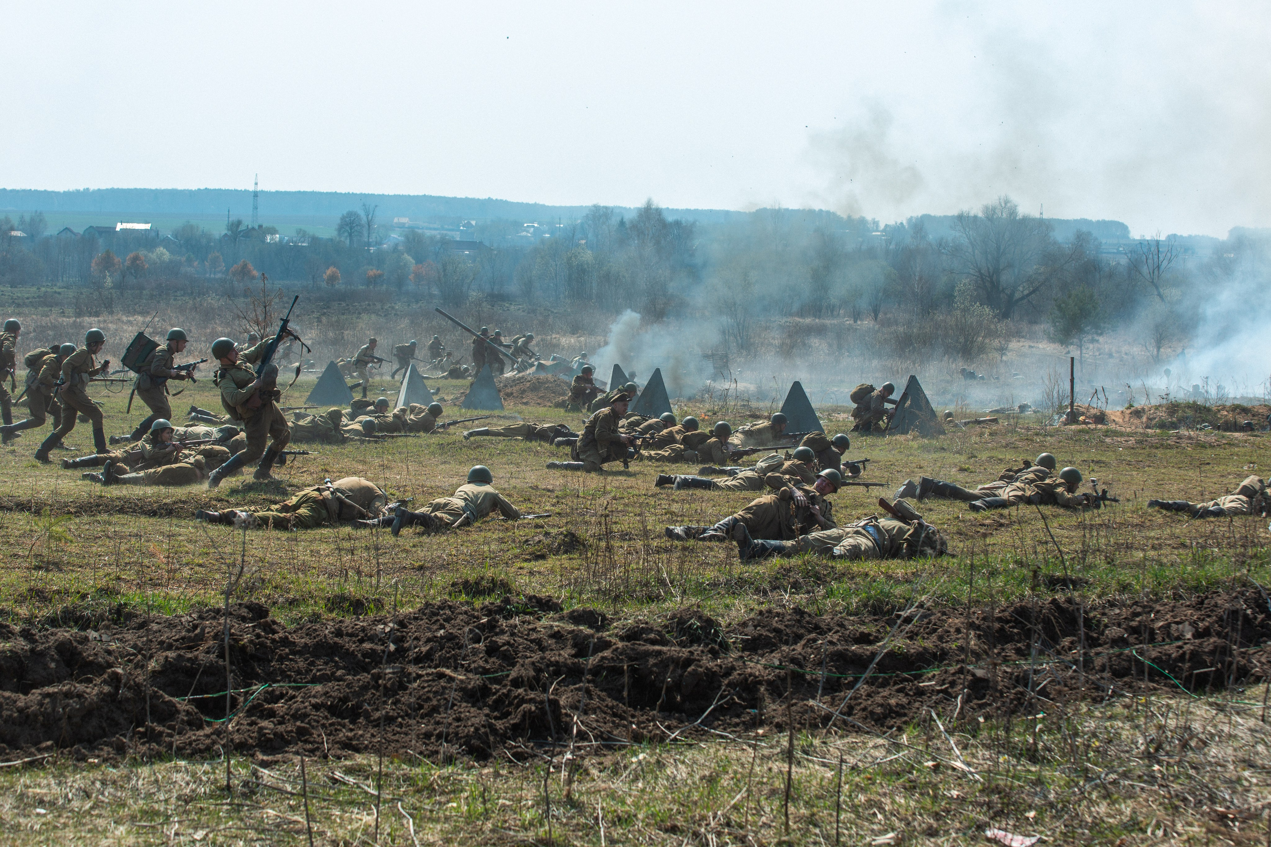 РЕКОНСТРУКЦИЯ БОЯ — ВОВ — БИТВА ЗА ГОРОД. Профессиональный фотограф в Мценске и Орловской области