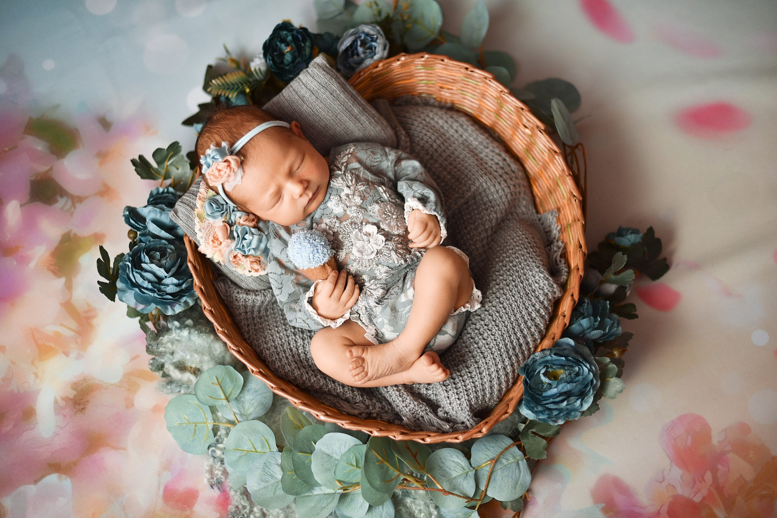 Есения 9 дней. Фотограф беременности и новорожденных малышей Анастасия Никитина