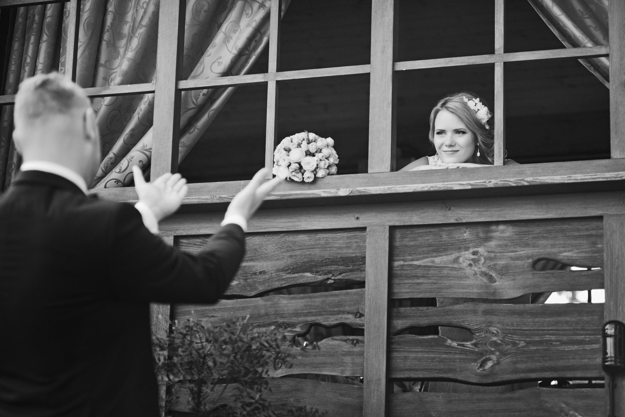 Чёрно-белые свадебные снимки Тольятти.