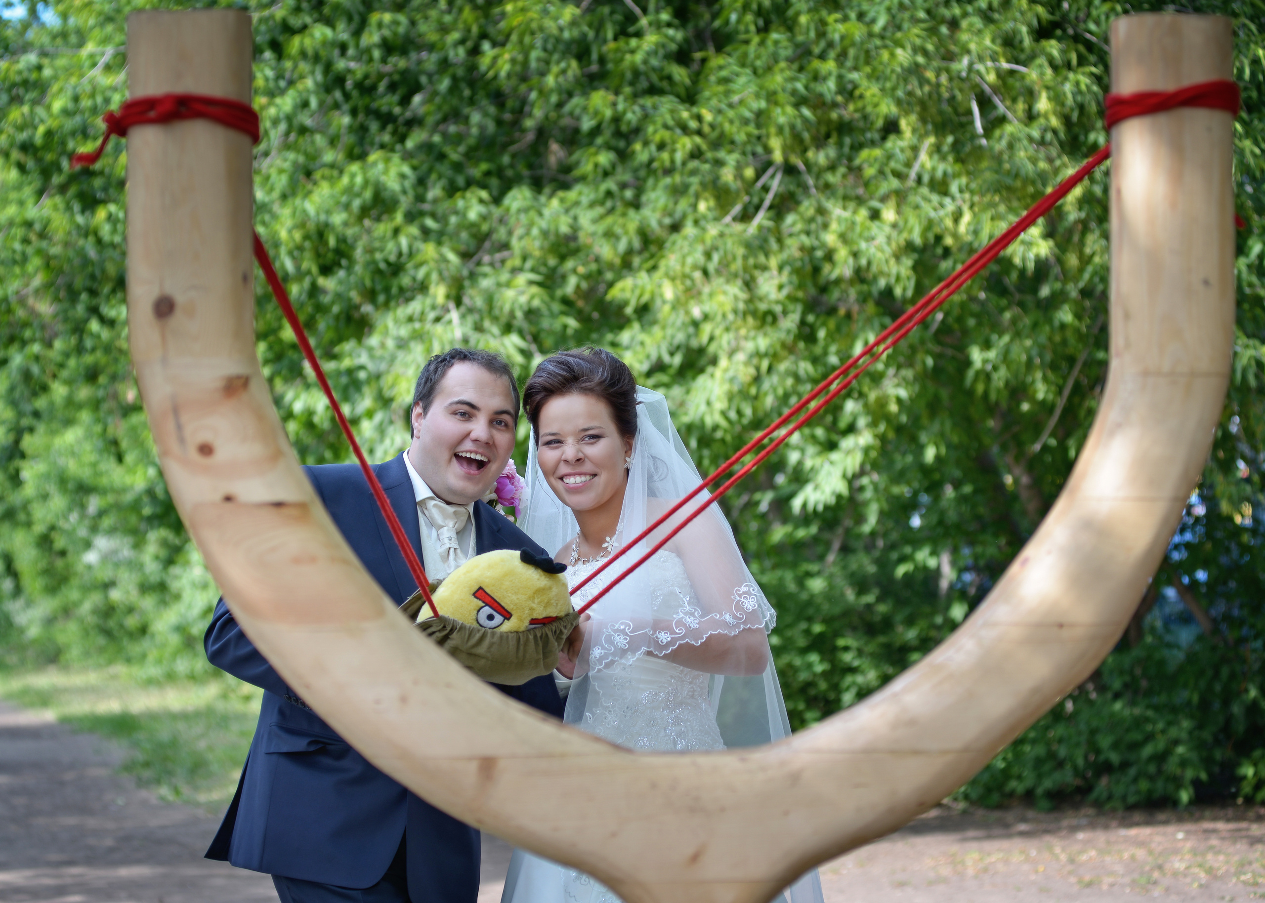 Эмоциональное свадебное фото.