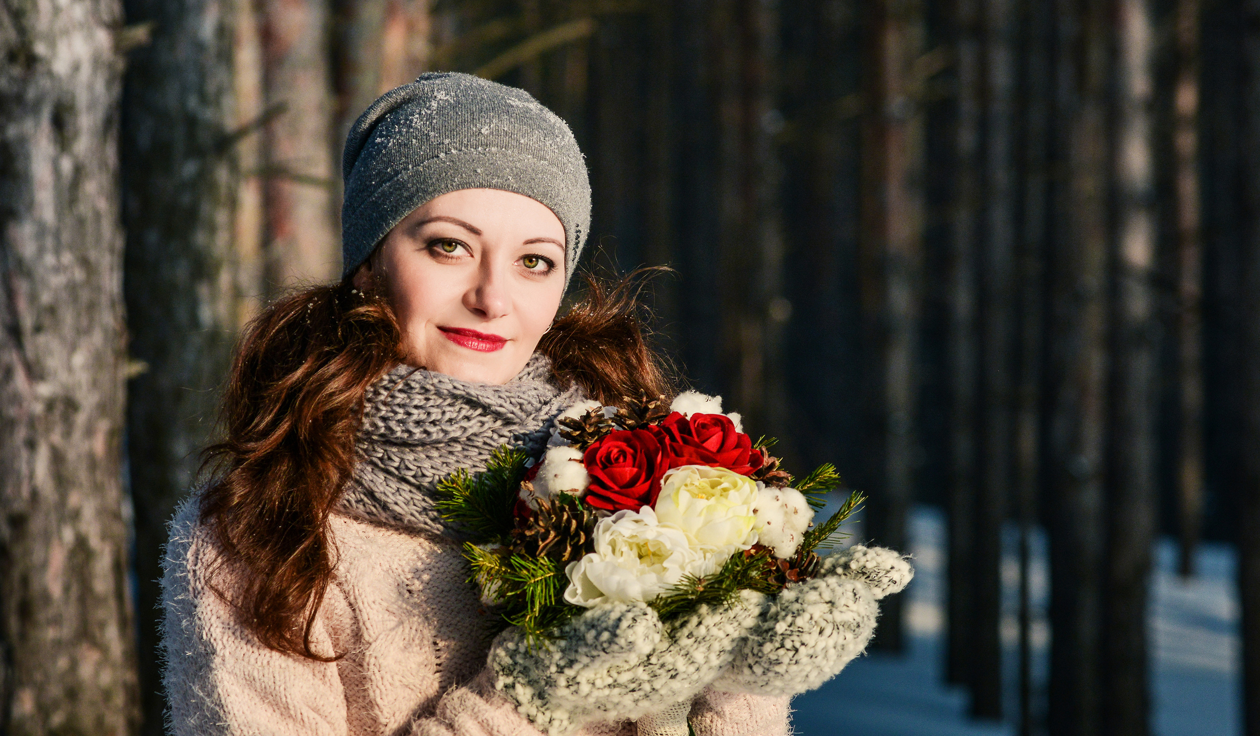 Зимний наряд невесты фото.