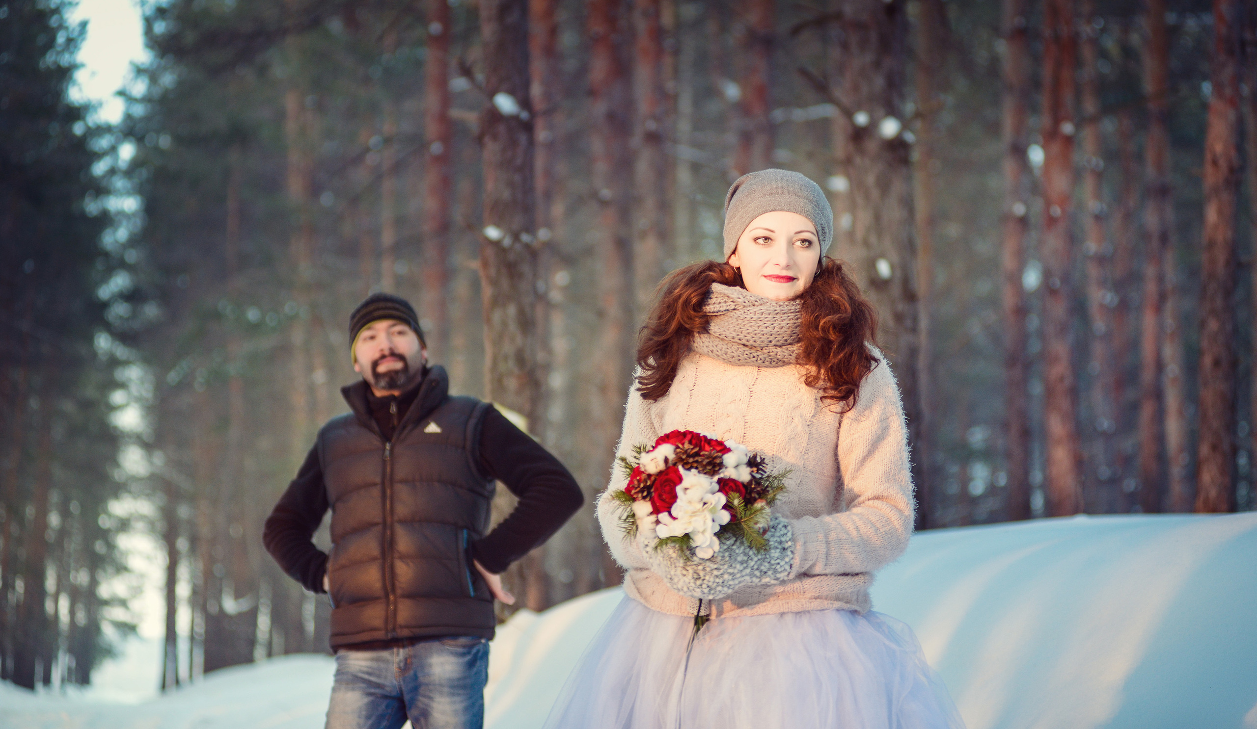 Жених и невеста, зимняя свадьба Самара.