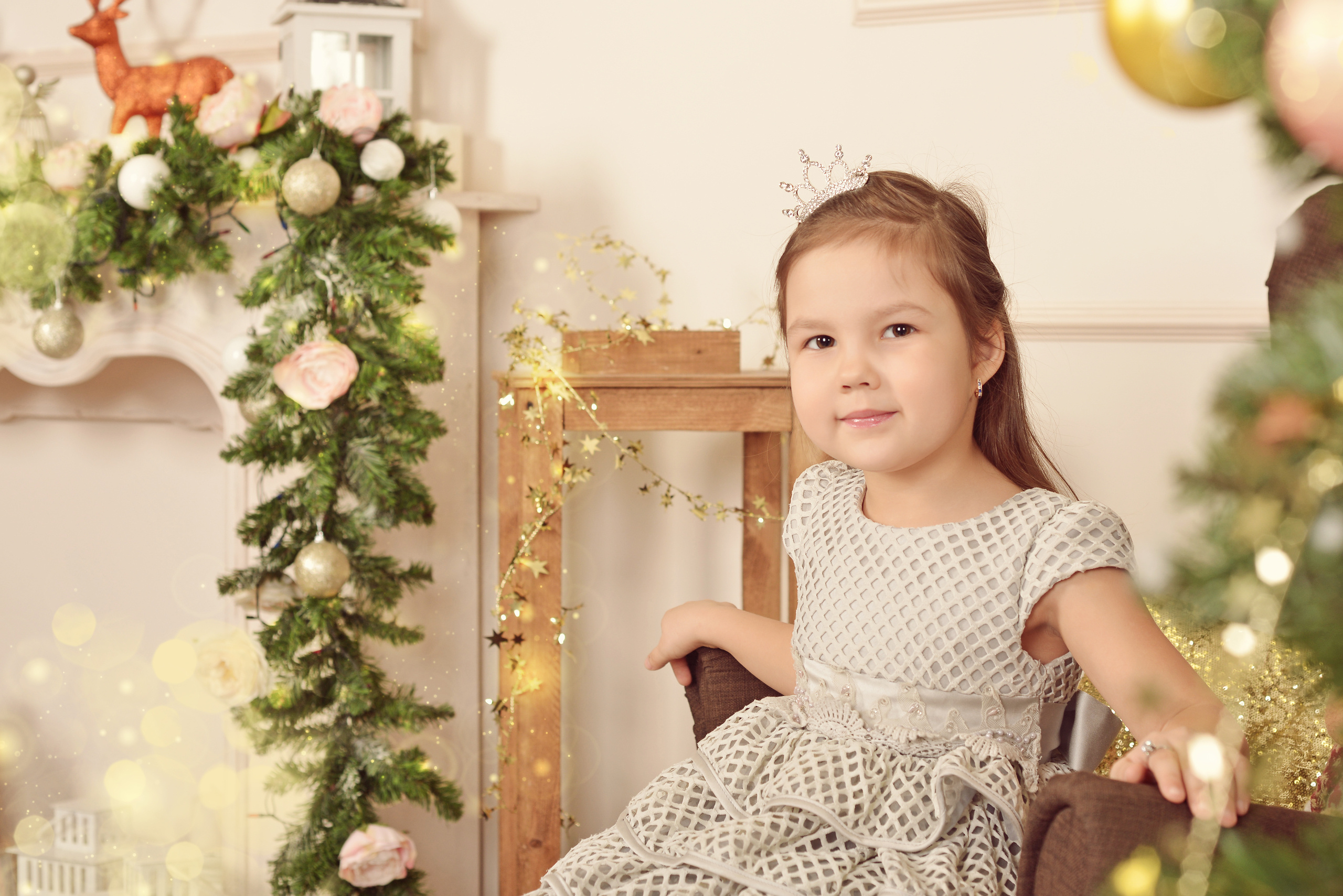 Новогодняя детская фотография.