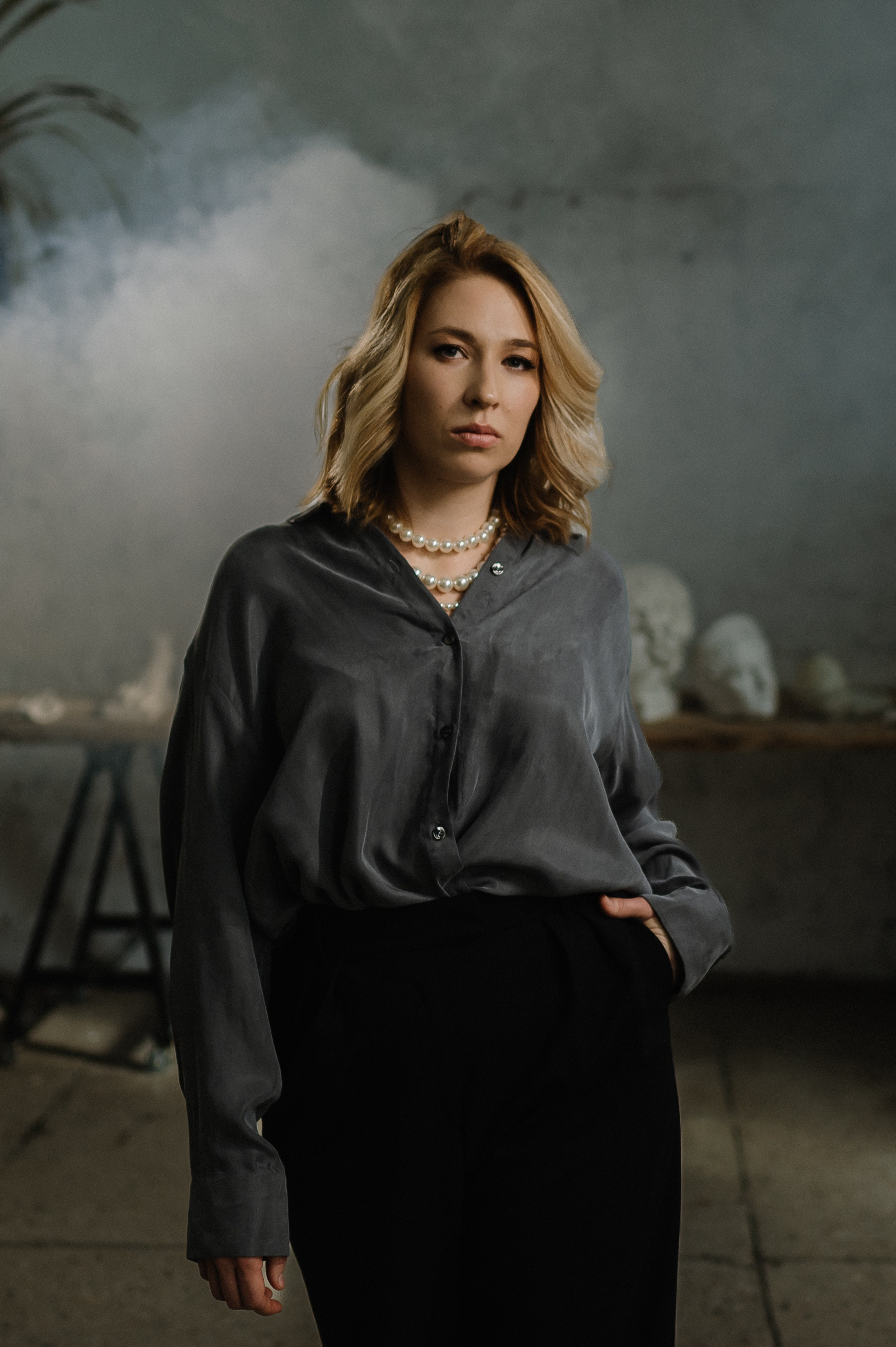 Портретный кадр на фотосессии