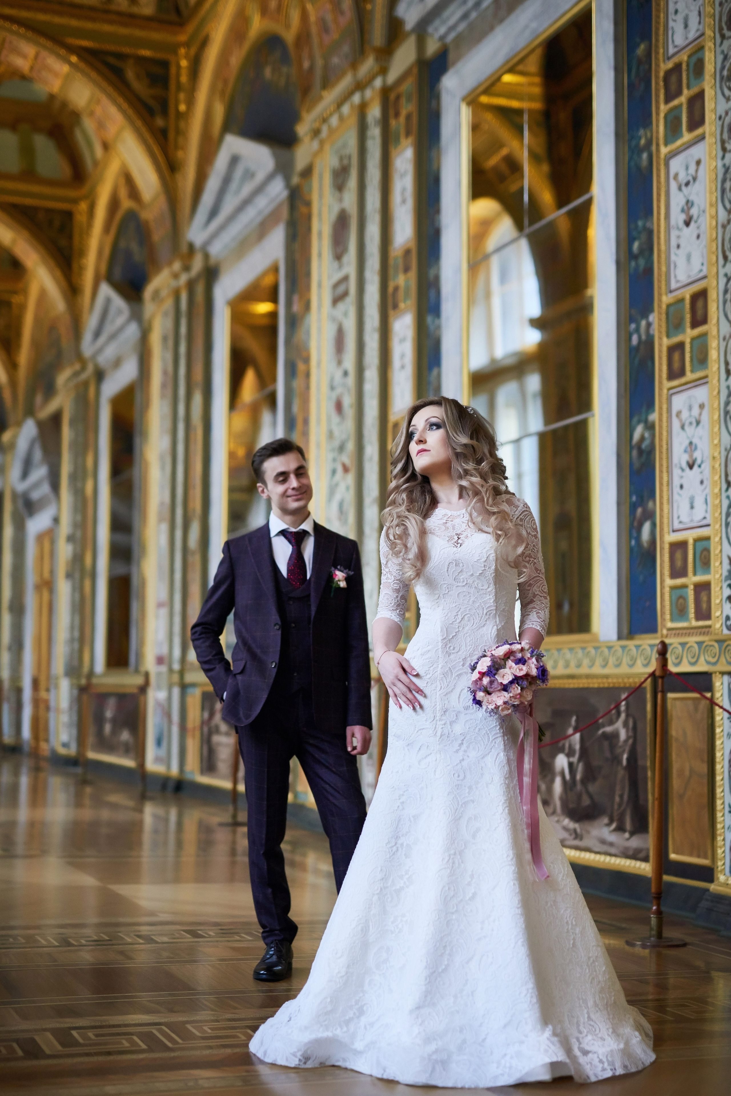 Илона и Андрей (фотосессия в ночном Эрмитаже). Портретный, семейный и свадебный фотограф в Санкт-Петербурге и в Пушкине Ширяев Денис