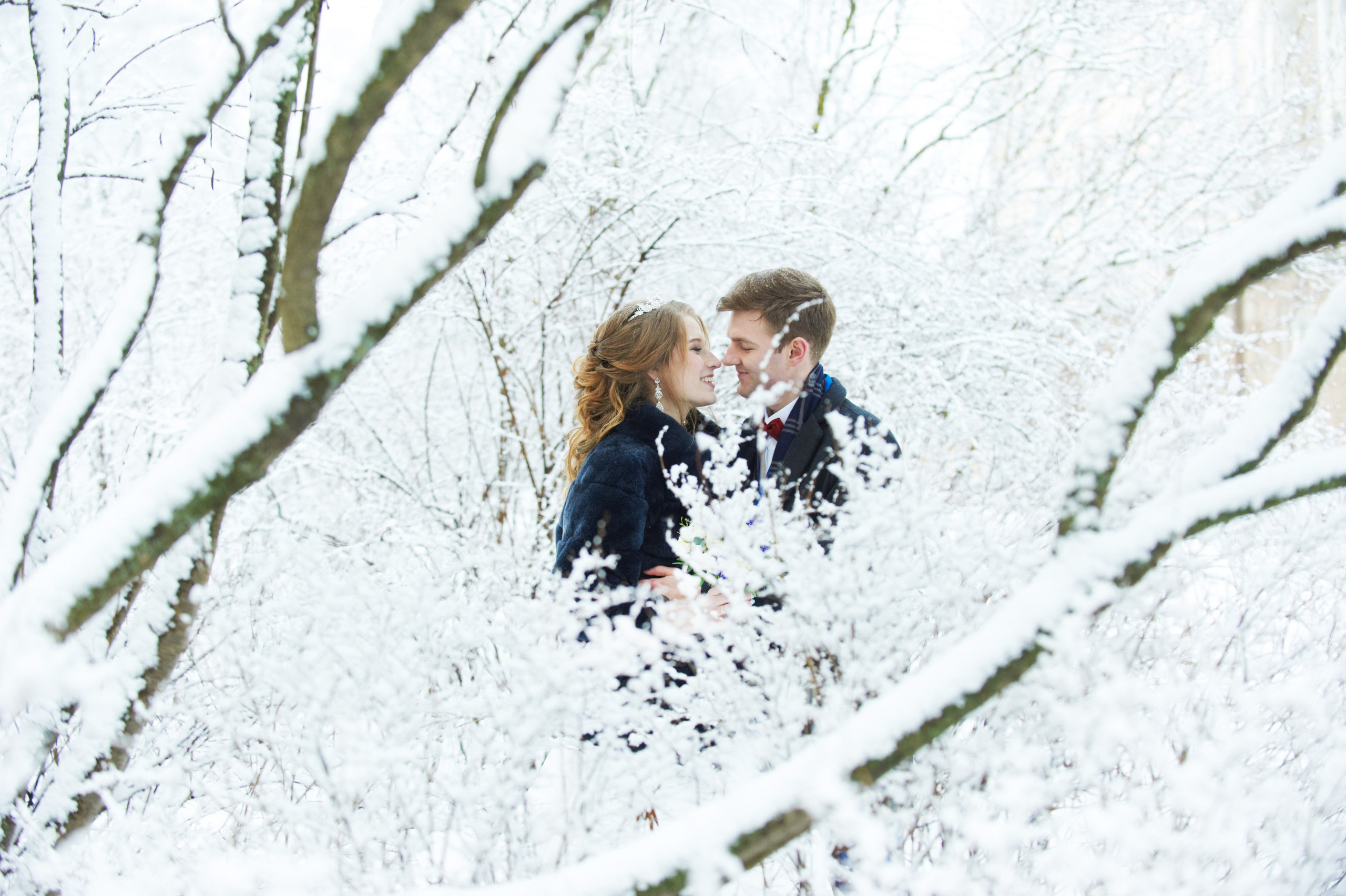 Надежда и Владислав (зимняя свадебная фотосессия в Пушкине в Екатерининском парке). Портретный, семейный и свадебный фотограф в Санкт-Петербурге и в Пушкине Ширяев Денис