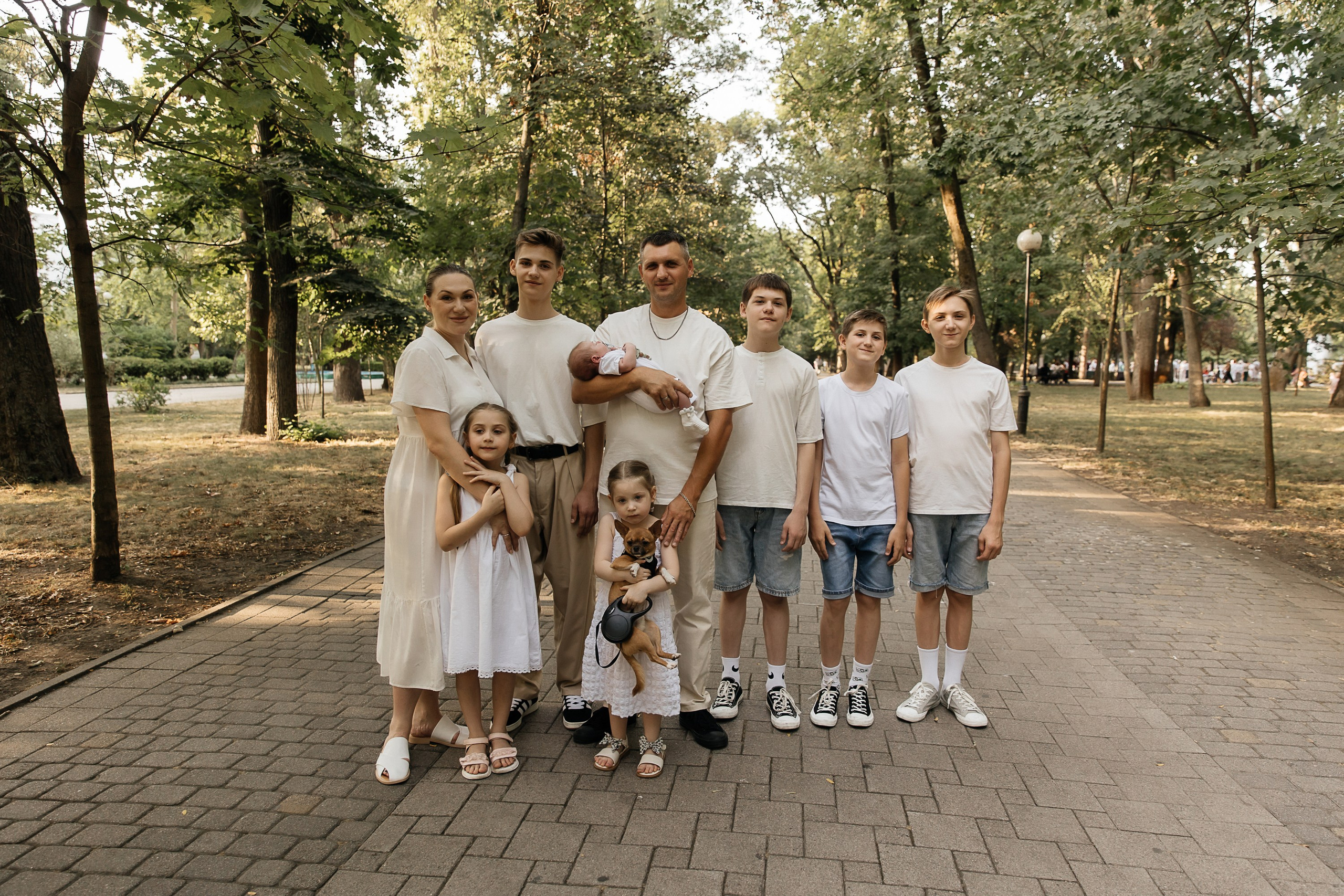 Семья из 7 детей. Свадебный и семейный фотограф Виолетта Сидельникова. Краснодар, Россия, Беларусь, Европа