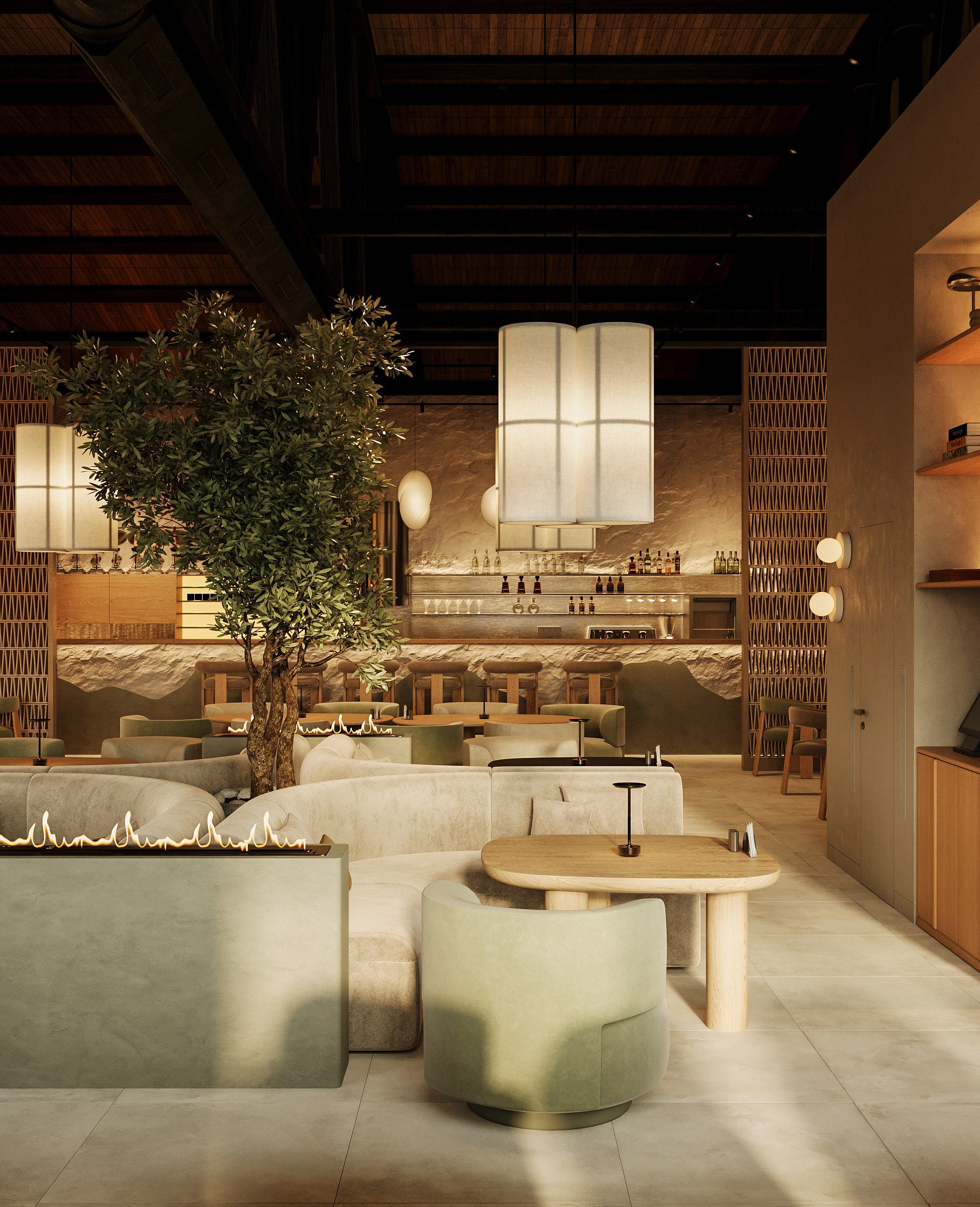Кальянная Мята Lounge. Концепт и визуализации для One Two Home. 3D Визуализация