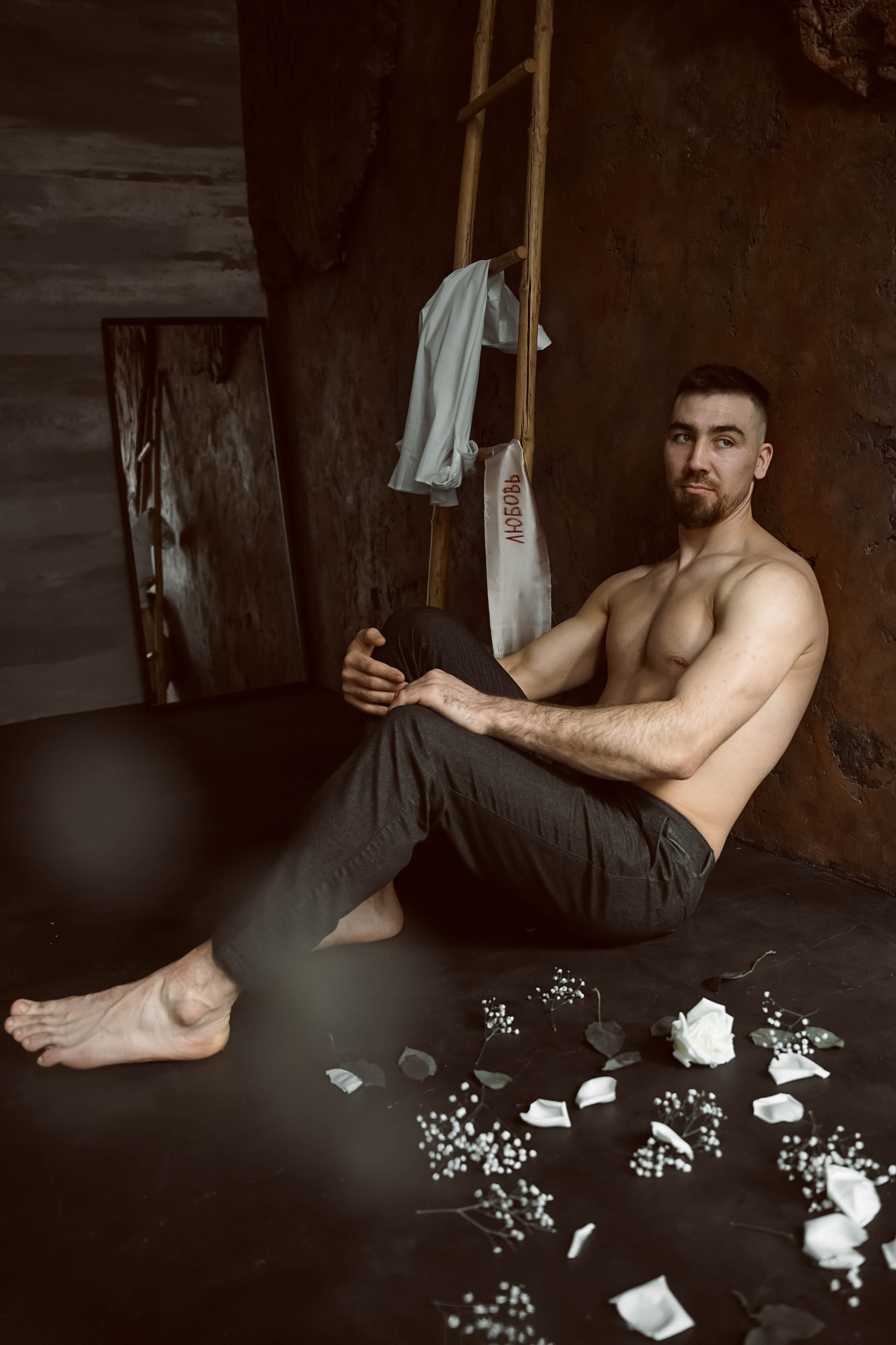 Творческая съемка для мужчины