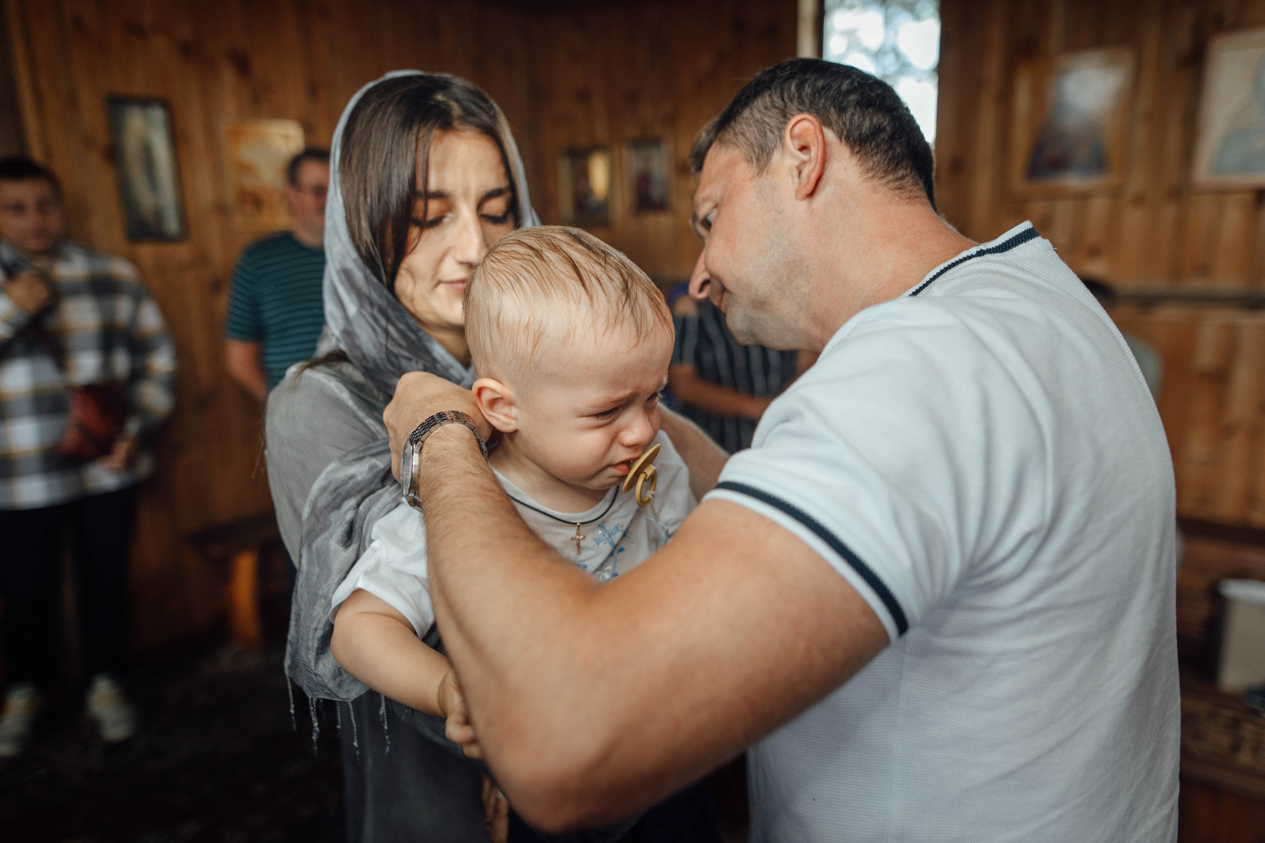 Крещение Тимофея, д. Киевец, храм Святой Троицы, август 2025