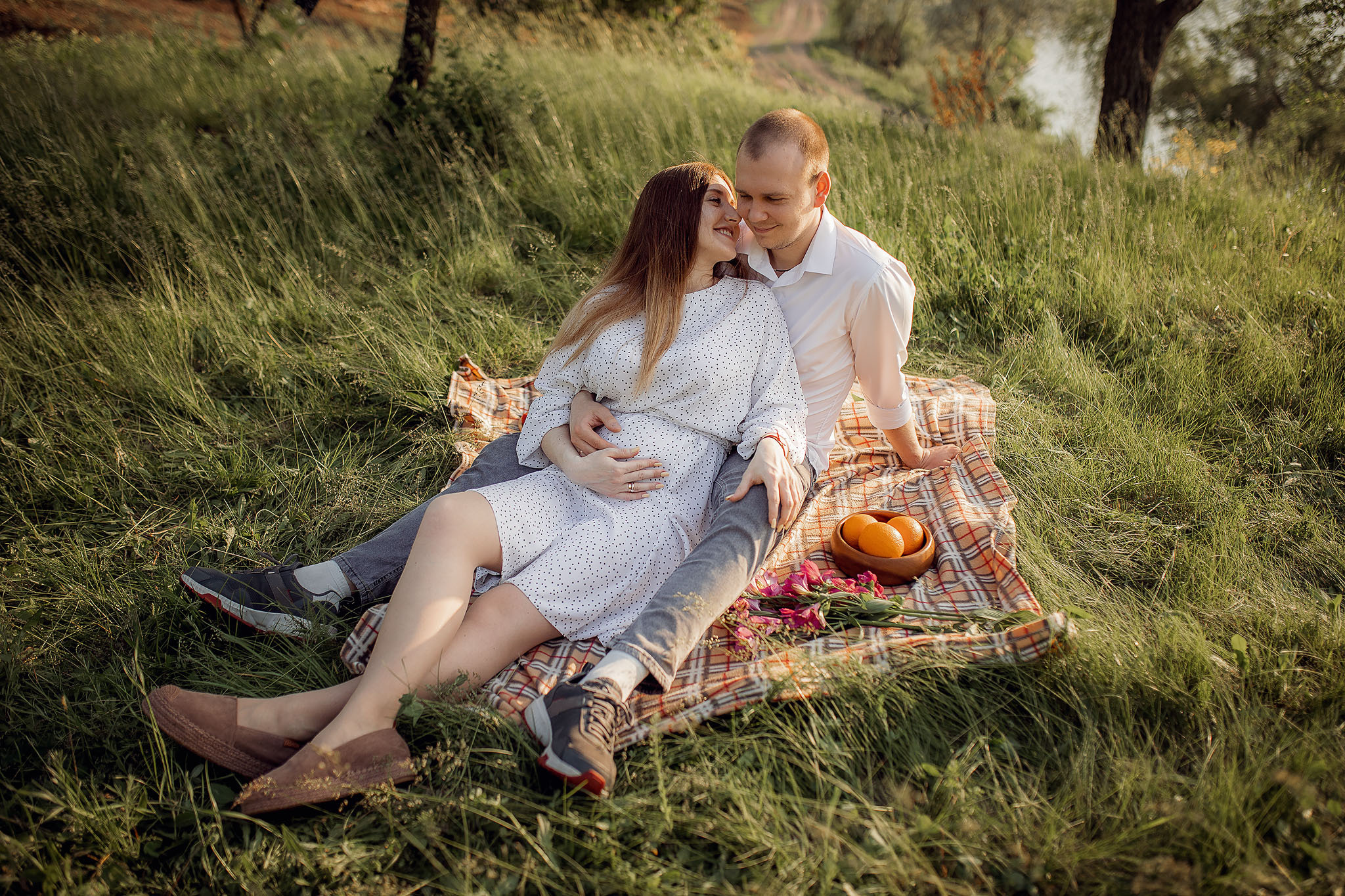 Фотосессия «в ожидании» на природе. Семейный и свадебный фотограф в Донецке Елена Гордеева