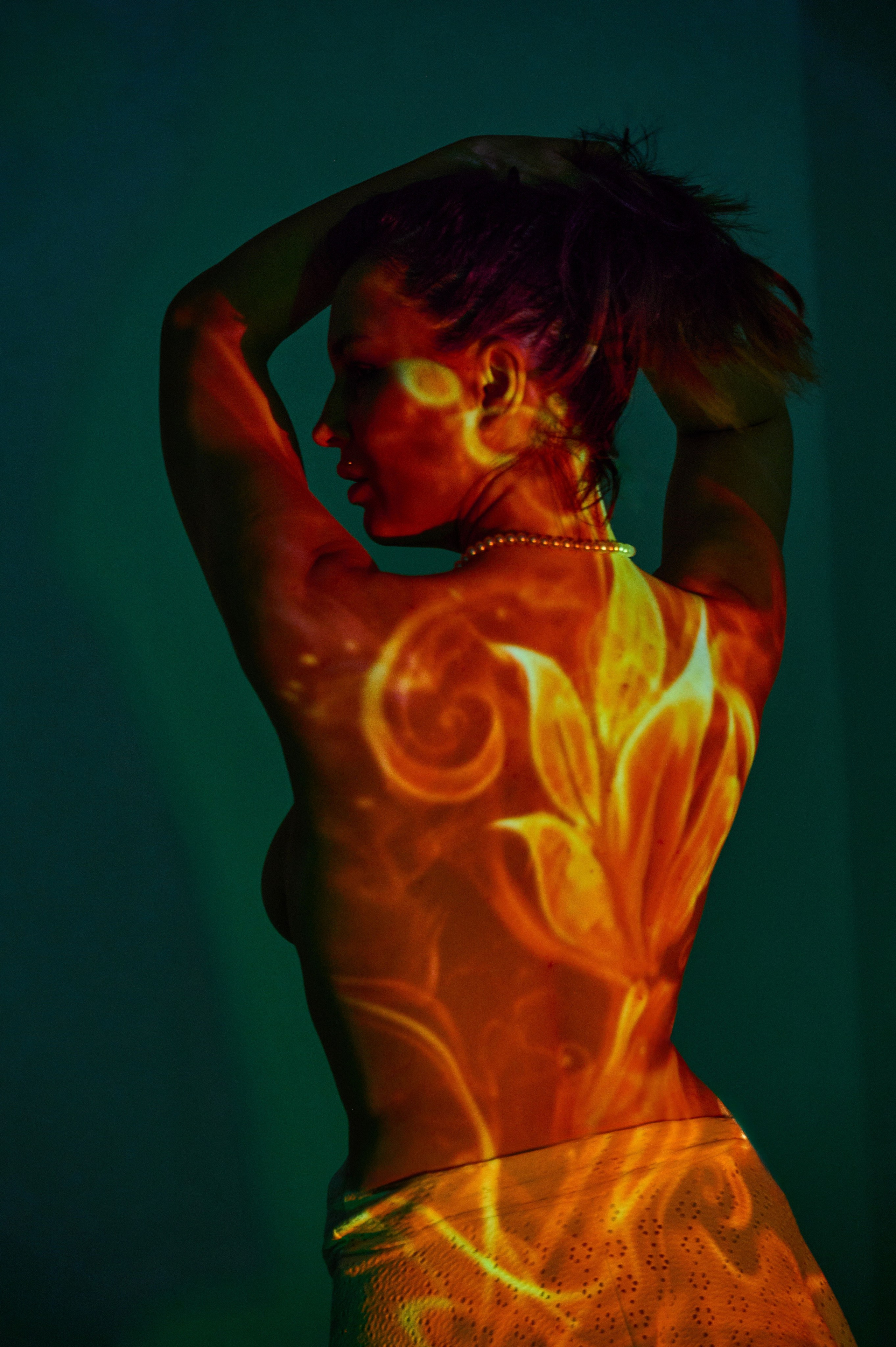 Фотосессия Ксении с проектором