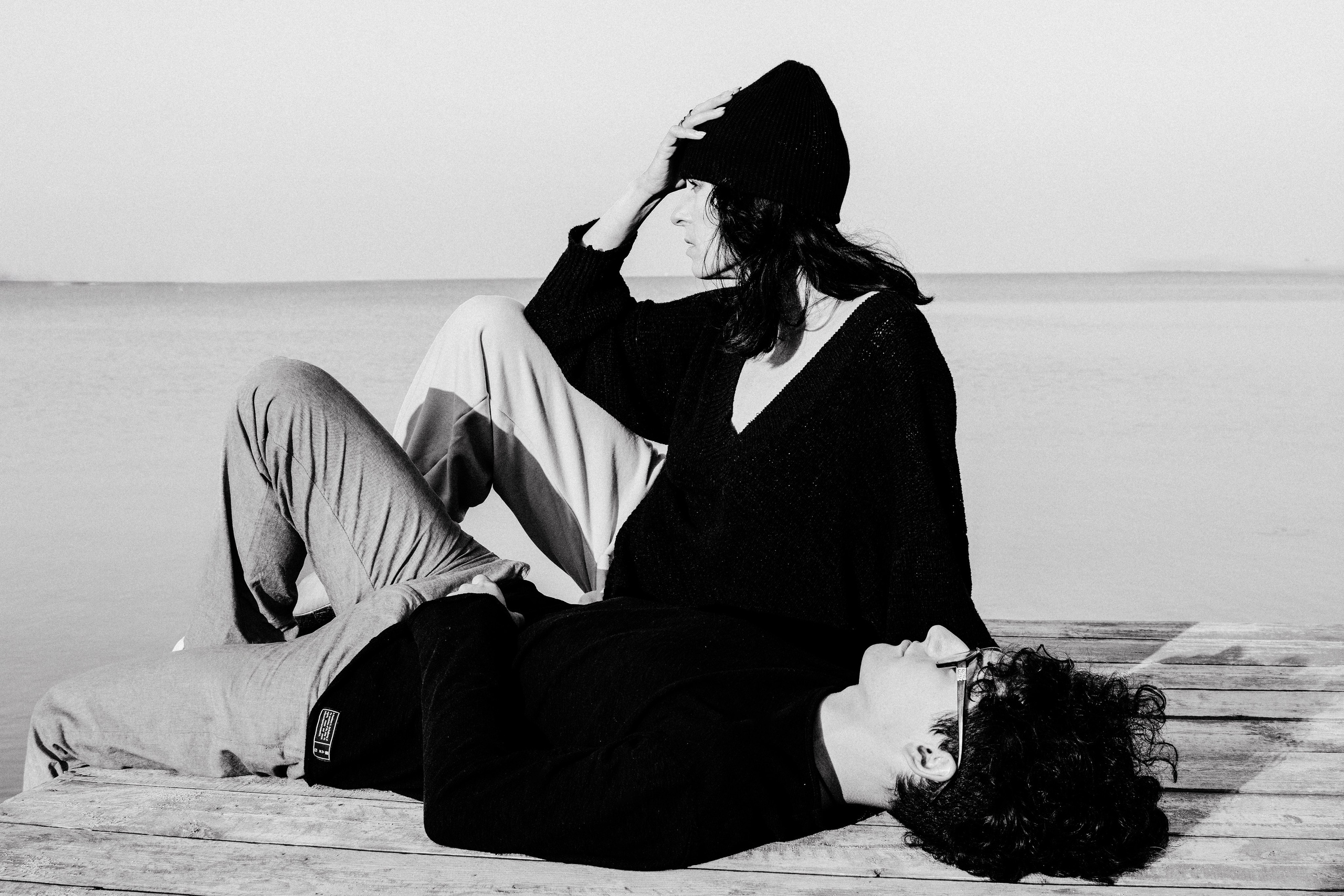 Фотосессия мама с сыном на пирсе, Москва