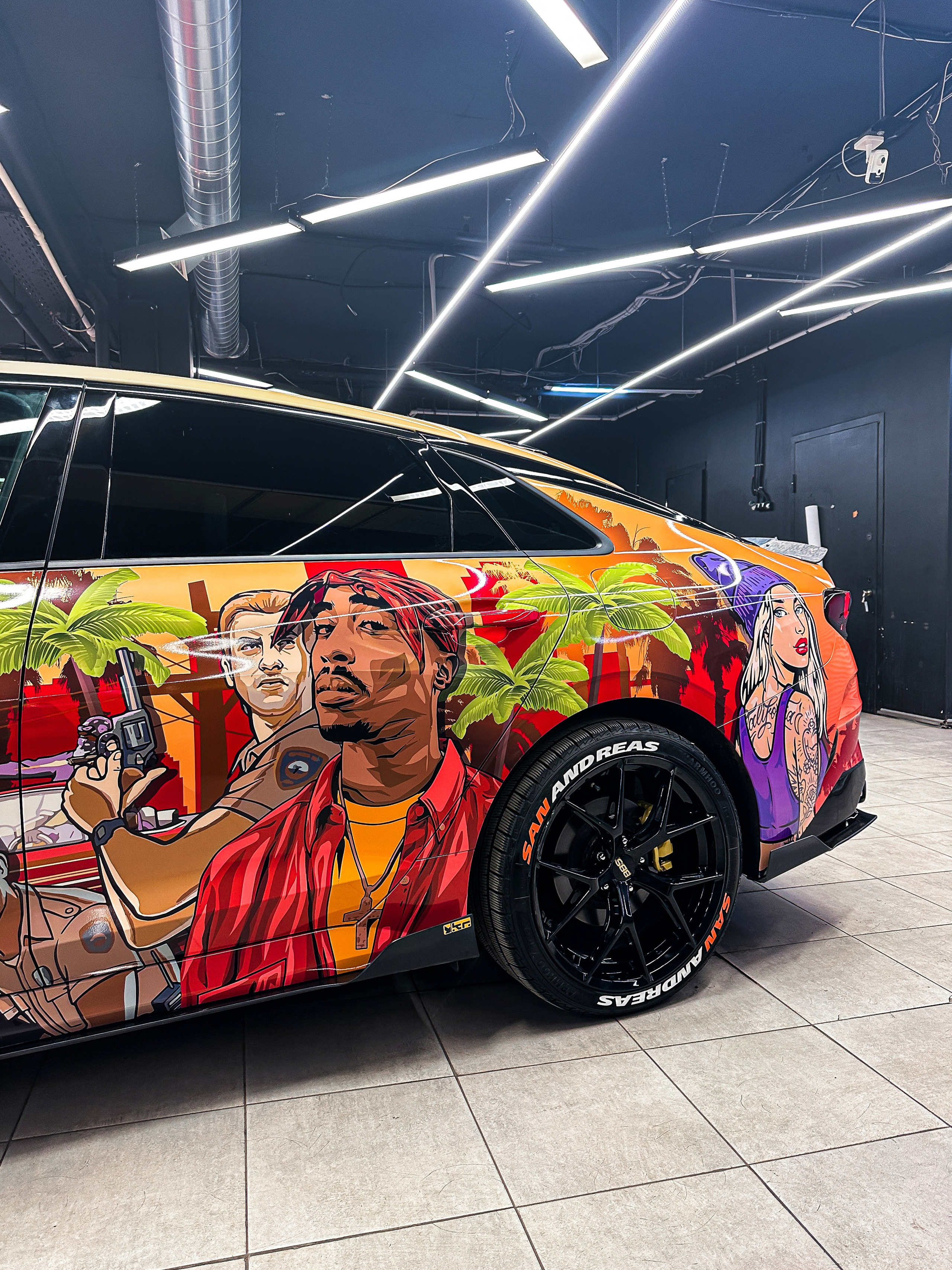 Винилография на KIA K5. Студия дизайна и оклейки авто Barmaley Design