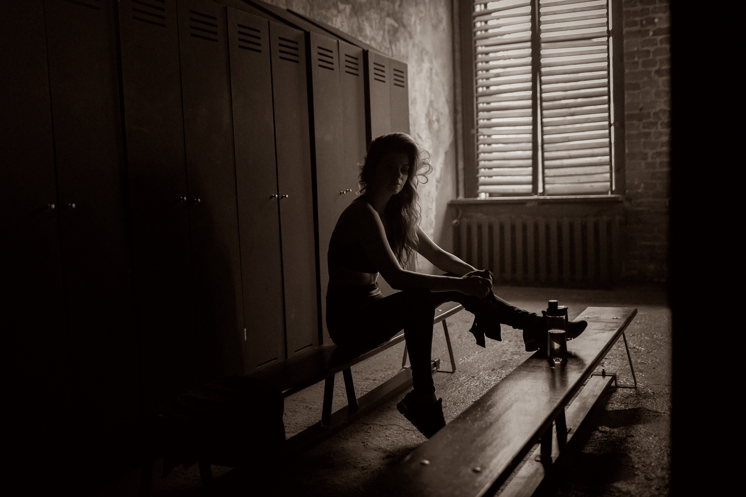 Фотосессия девушки на боксерском ринге СПб. Фотограф женский и мужской портрет Санкт-Петербург