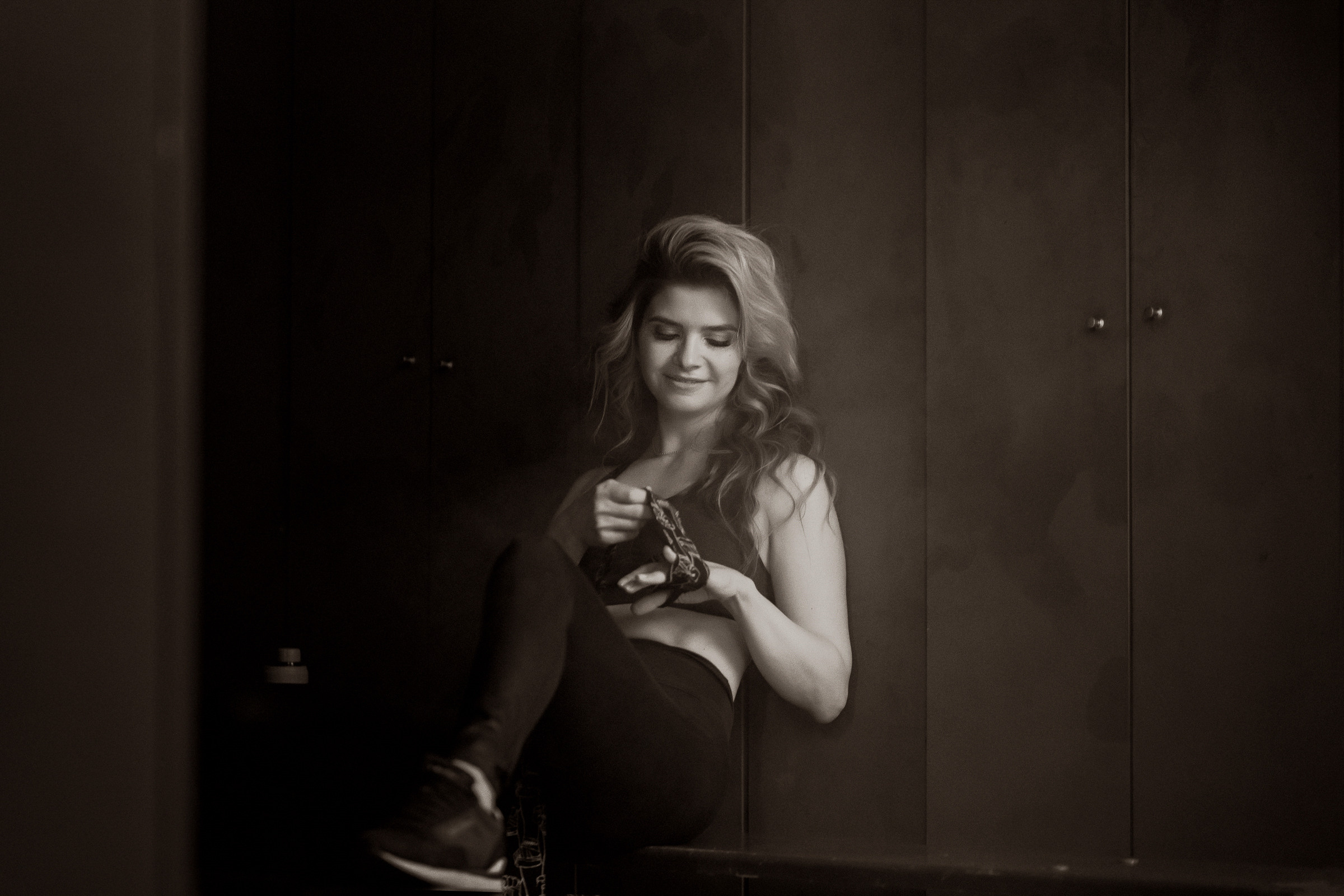 Фотосессия девушки на боксерском ринге СПб. Фотограф женский и мужской портрет Санкт-Петербург