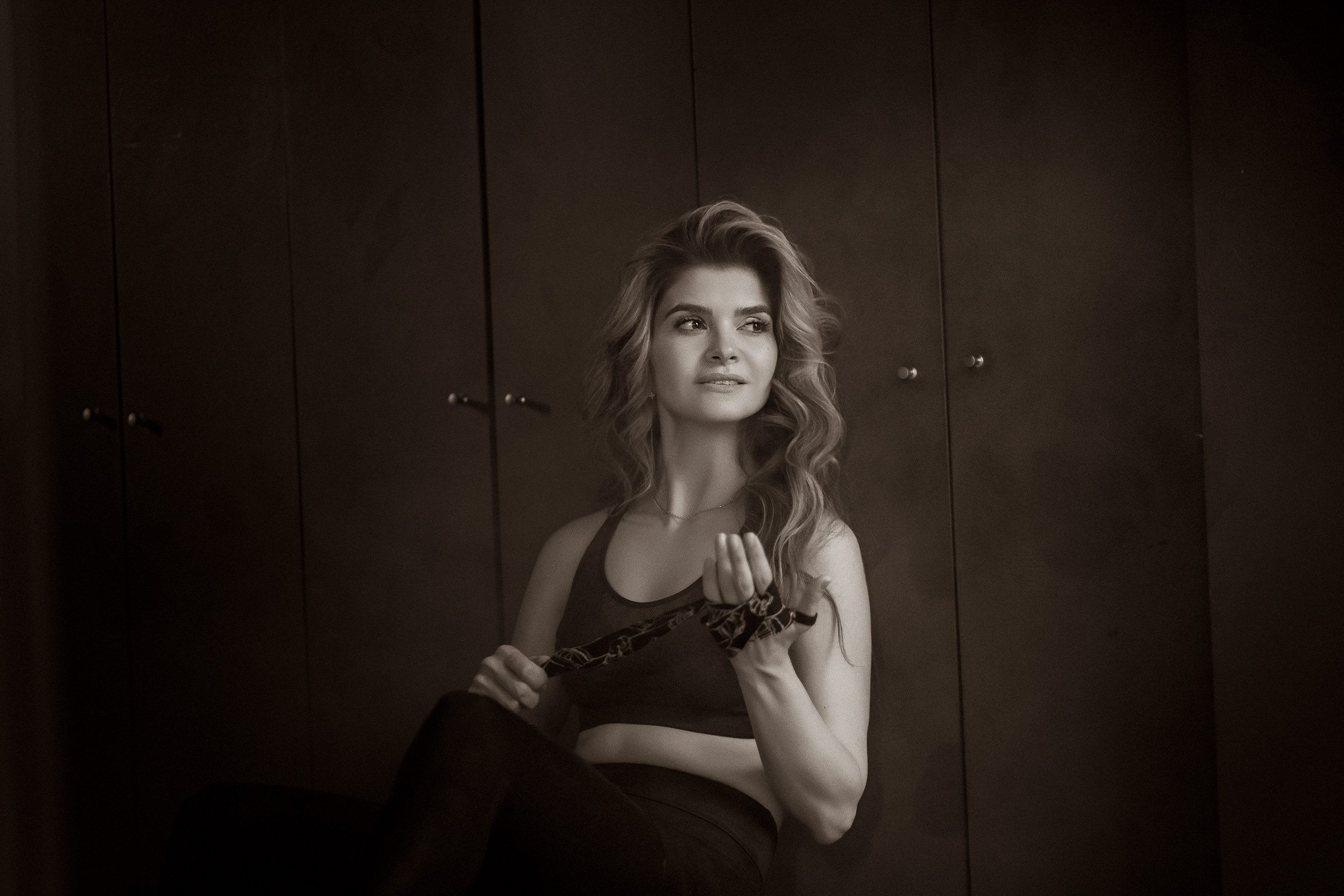 Фотосессия девушки на боксерском ринге СПб. Фотограф женский и мужской портрет Санкт-Петербург