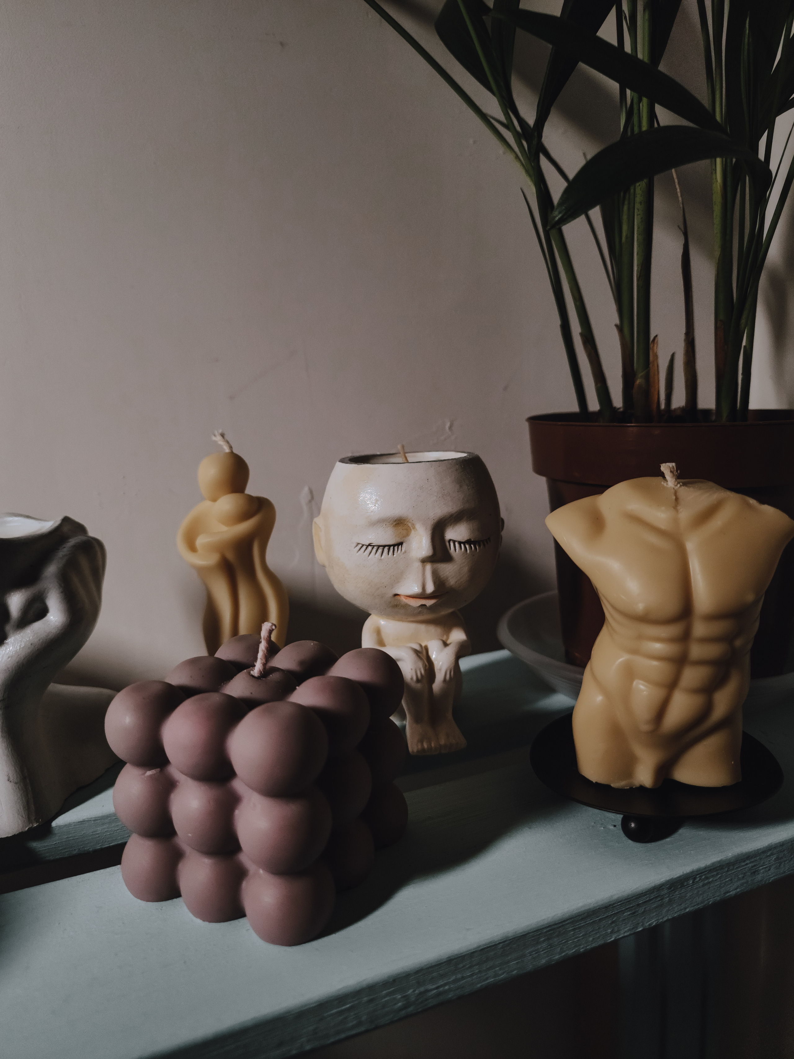 Наши работы. Изделия из гипса и соевые свечи ручной работы