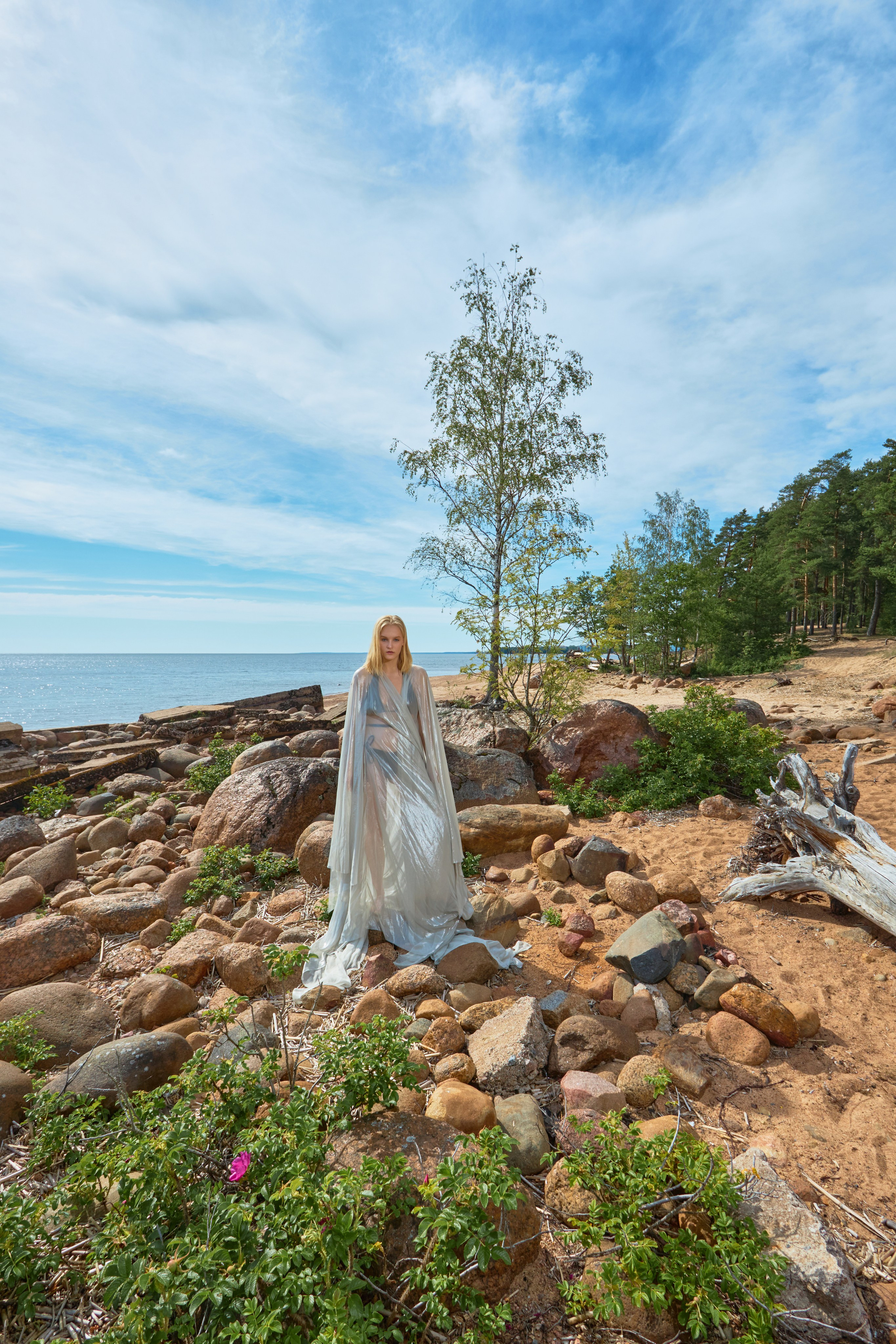 Съёмка на Финском заливе. Одежда из Санкт-Петербурга СИНИОКО