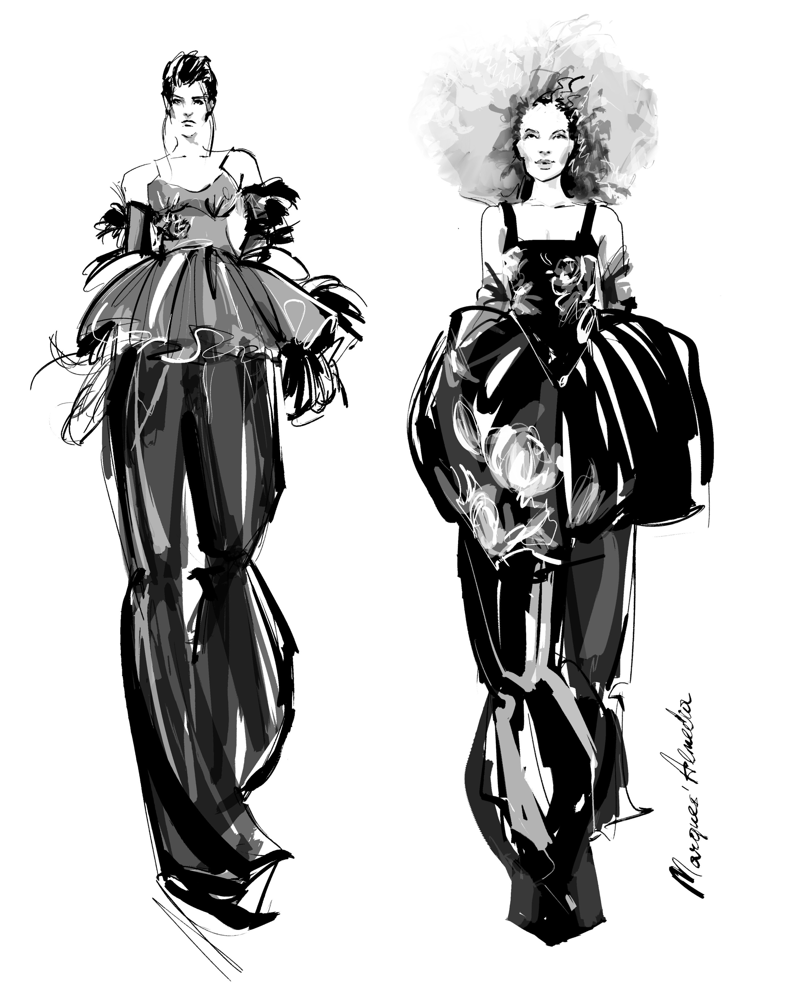 Черное и белое | Портфолио | Коммерческий иллюстратор | Юлия Кученко. Коммерческий иллюстратор | Юлия Кученко