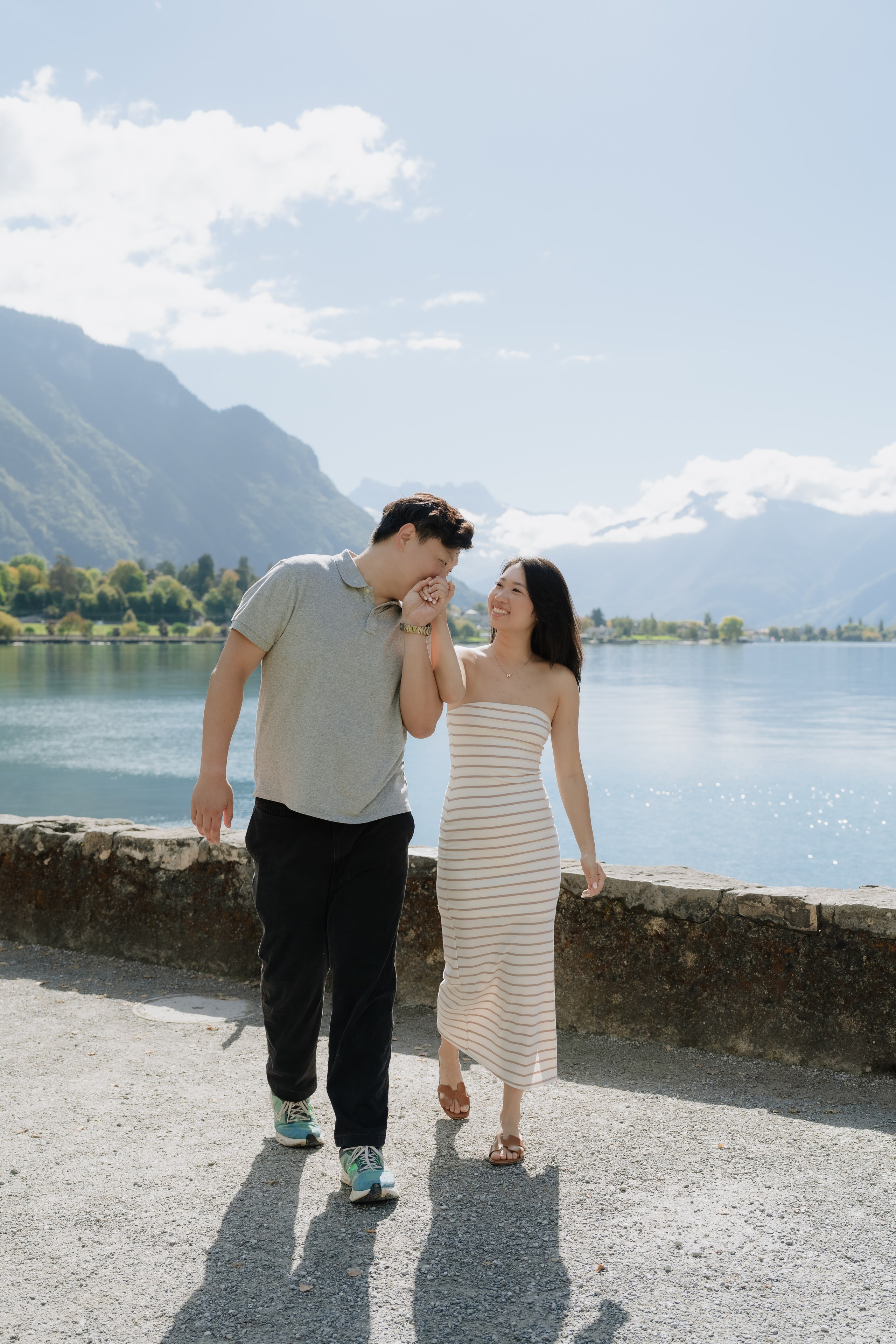 Stephanie & Dominick | Proposal Montreux. Профессиональный свадебный фотограф в Женеве и Швейцарии | Таня Вовчецкая