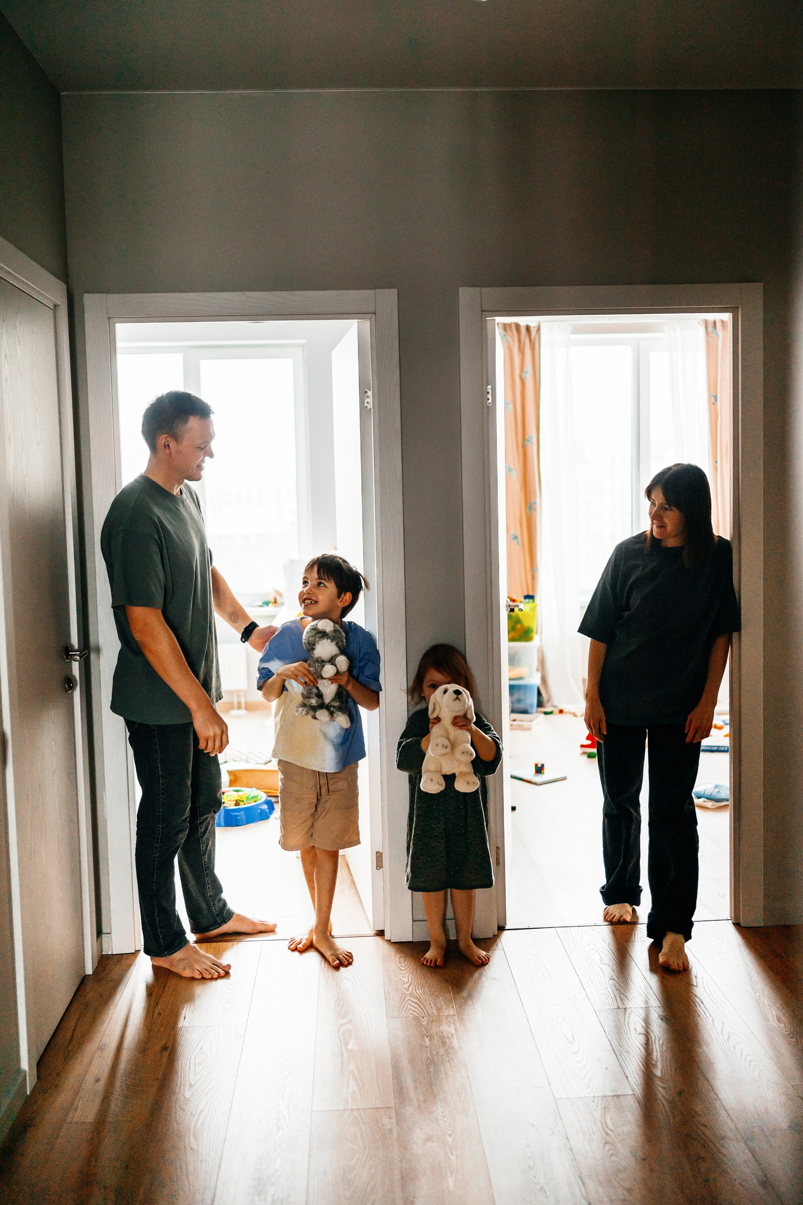 Домашняя семейная фотосессия дома