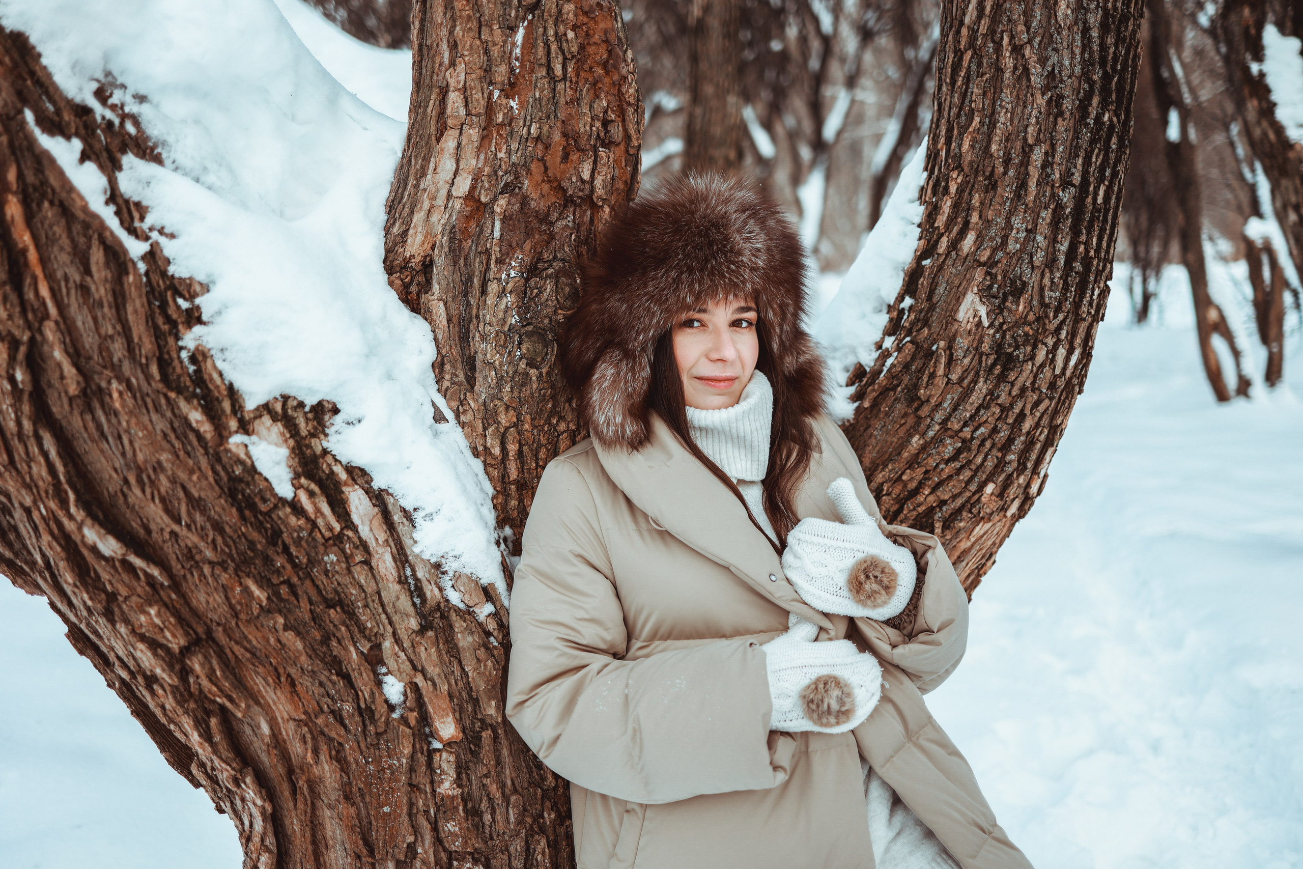 Ирина зима в парке. Оксана Ромашкина- семейный и ньюборн фотограф из Москвы
