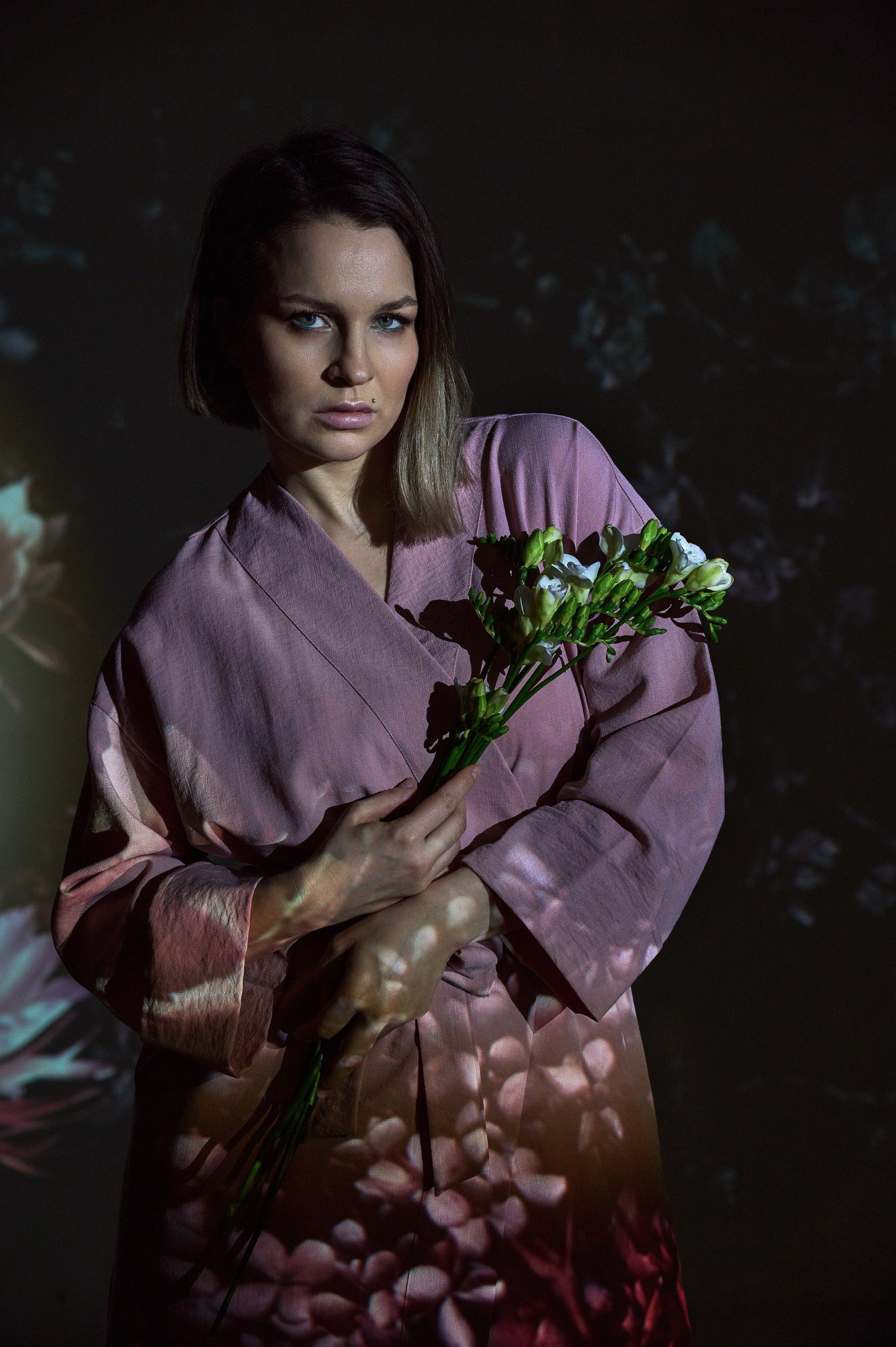 Фотосессия Ксении с проектором