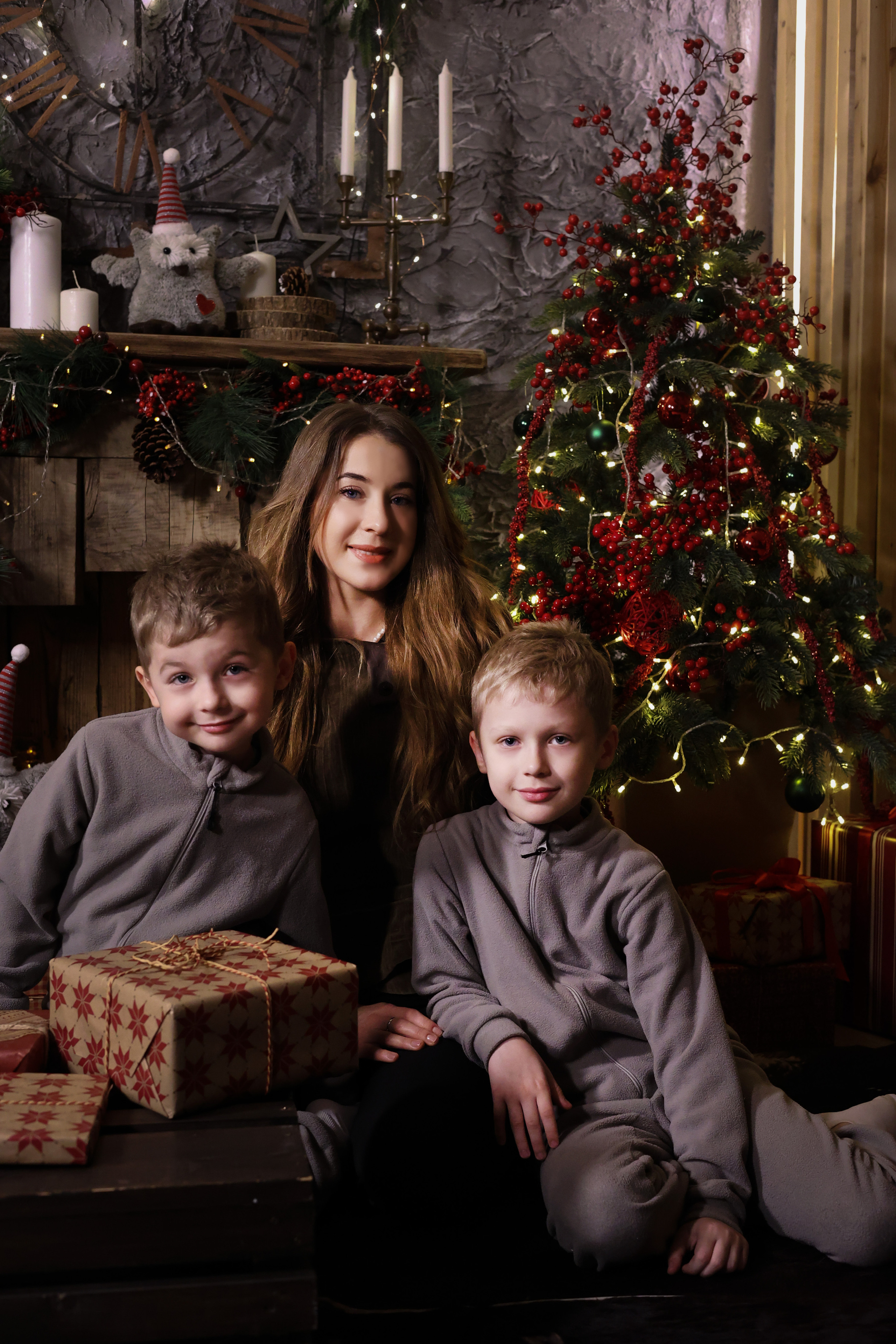 Евгения и дети (новогодняя фотосессия). Сказочный фотограф для Вас и Вашей семьи
