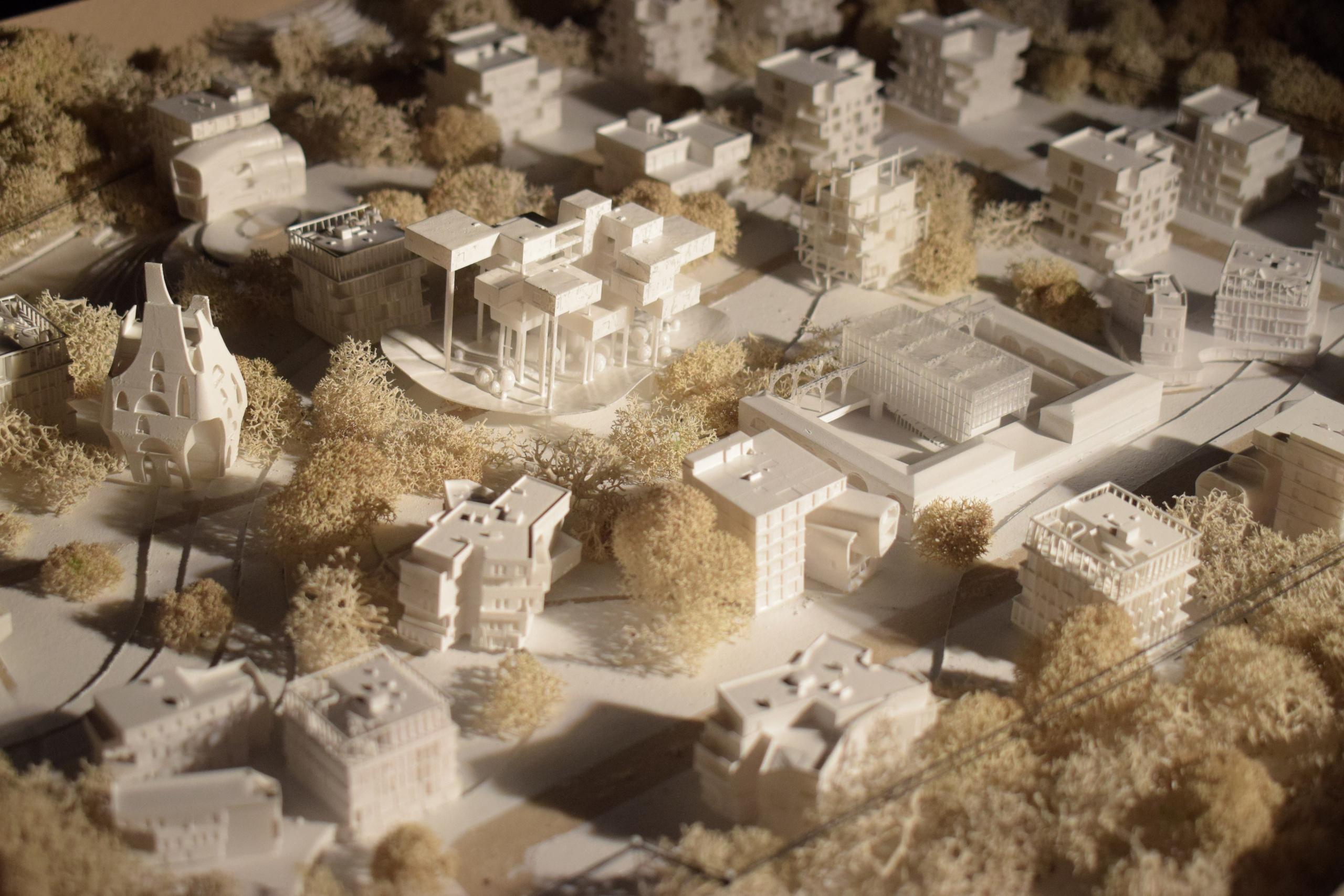 Курсовой макет поселка для студентов МАРХИ часть3. 3D печать