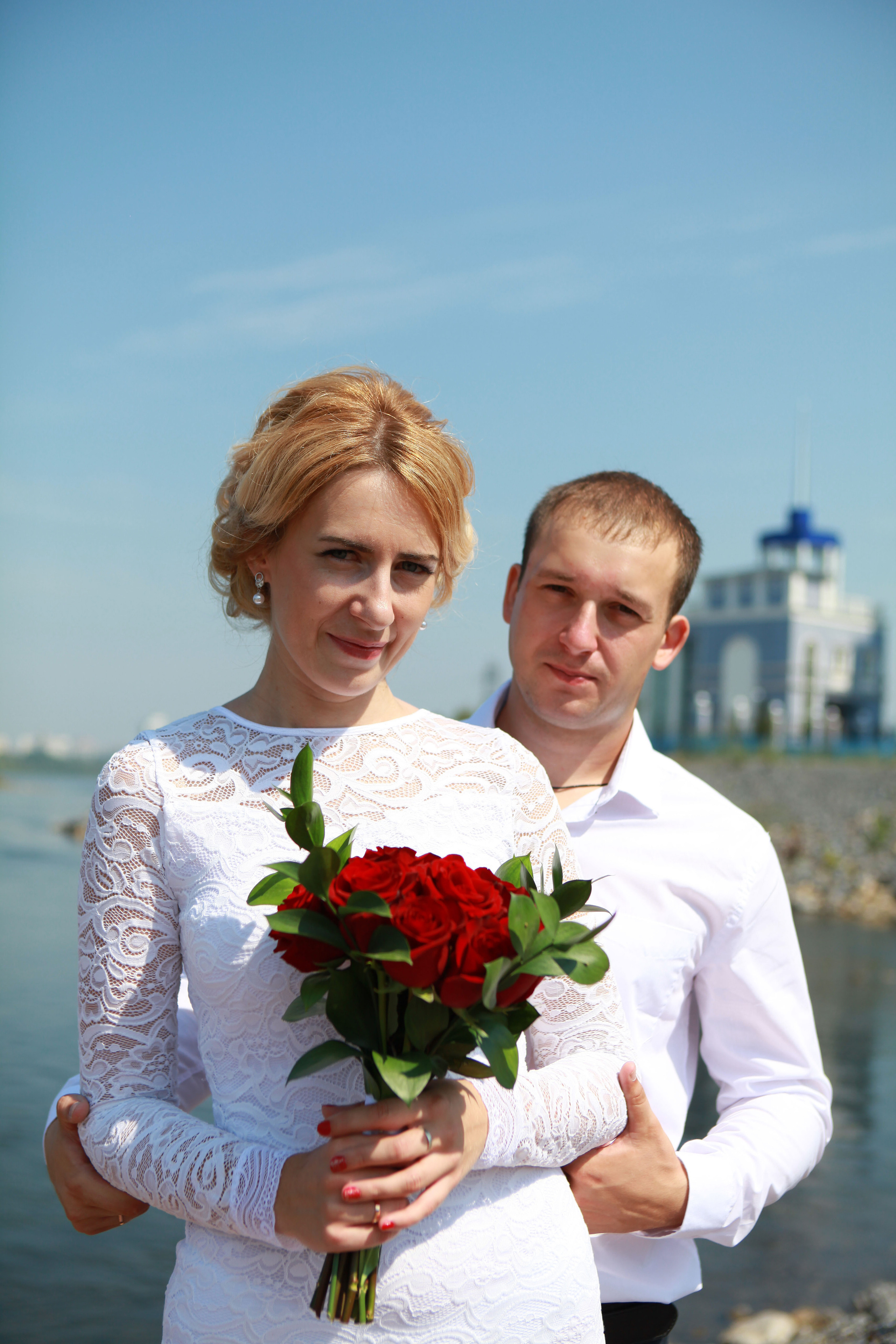 жених и невеста свадьба лето