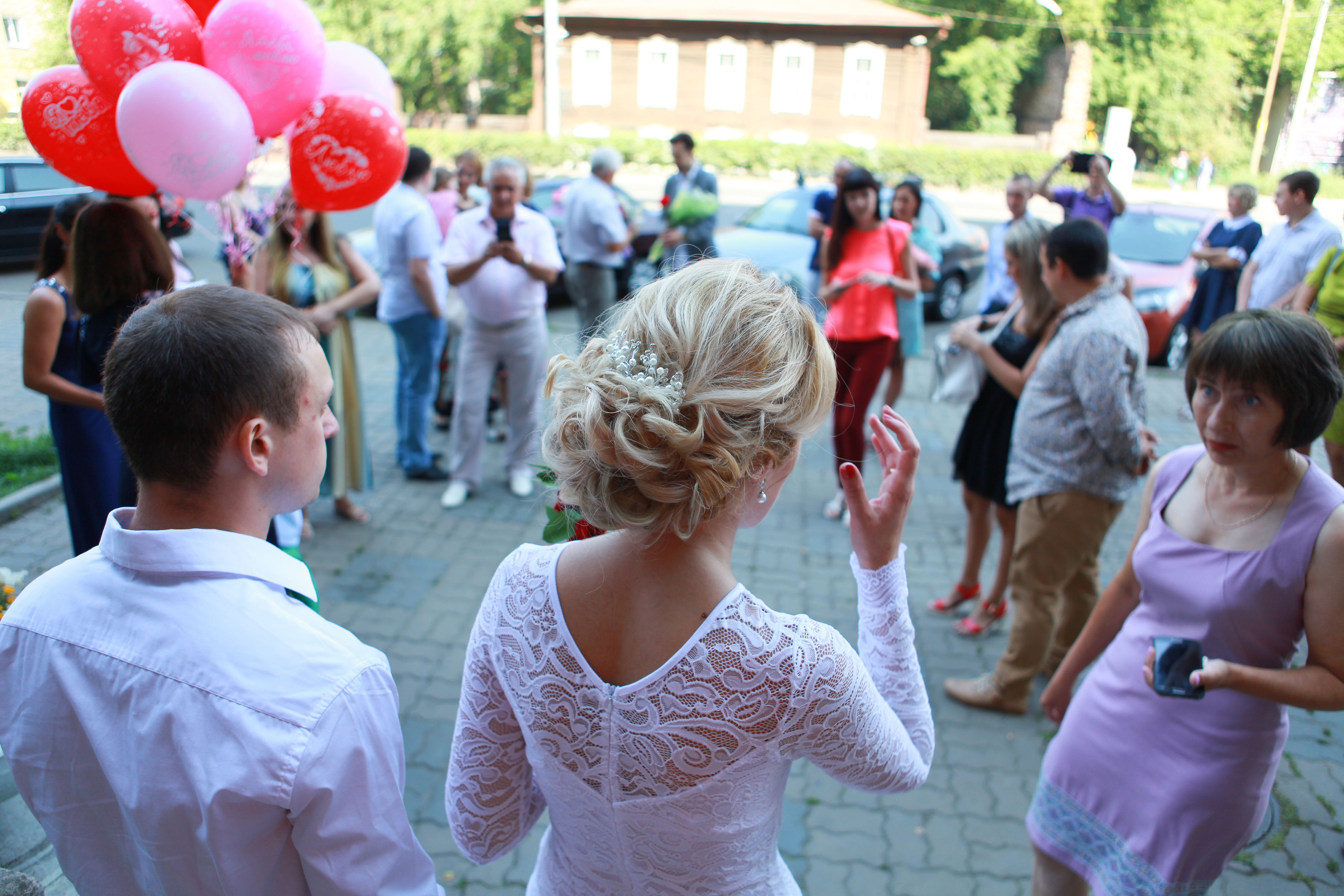 жених и невеста свадьба лето загс