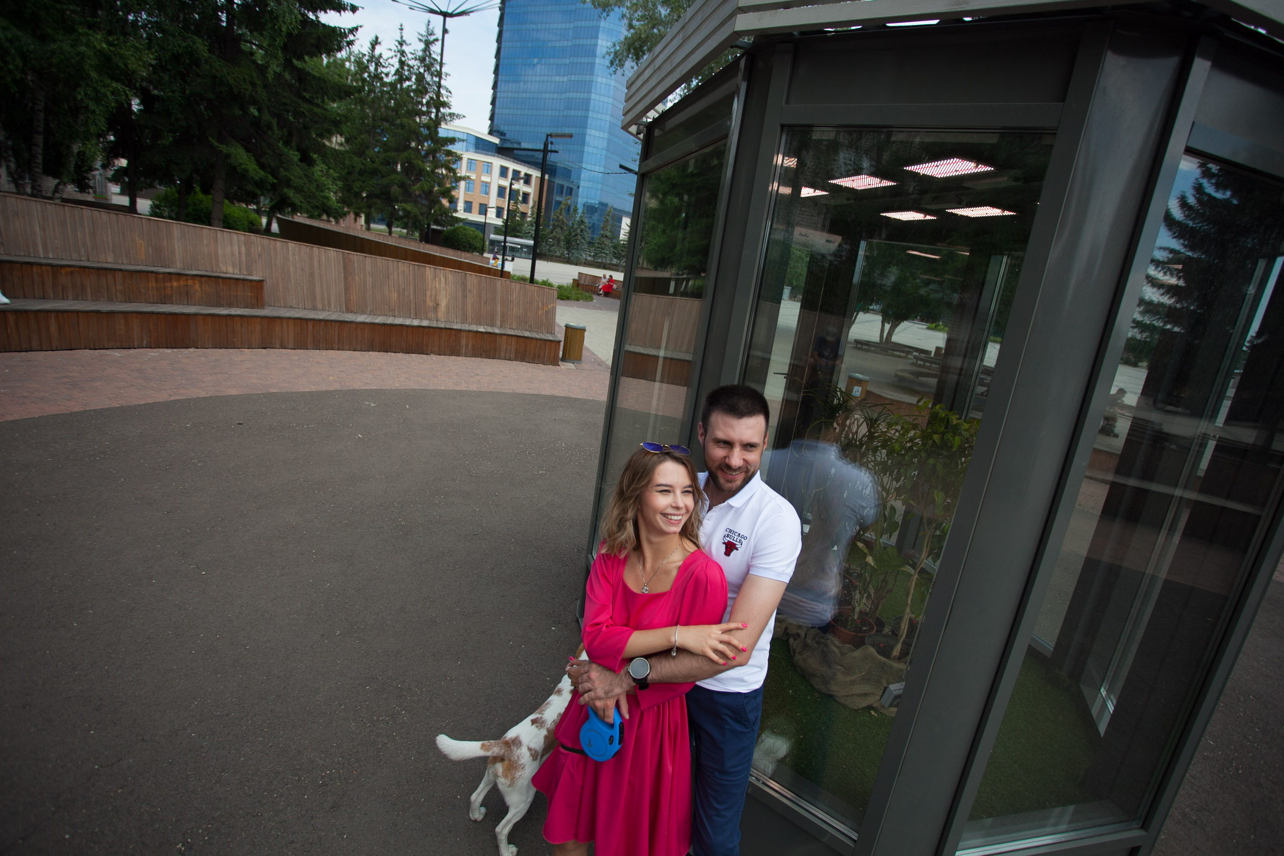 бигль красивая пара фотосессия лето витрина