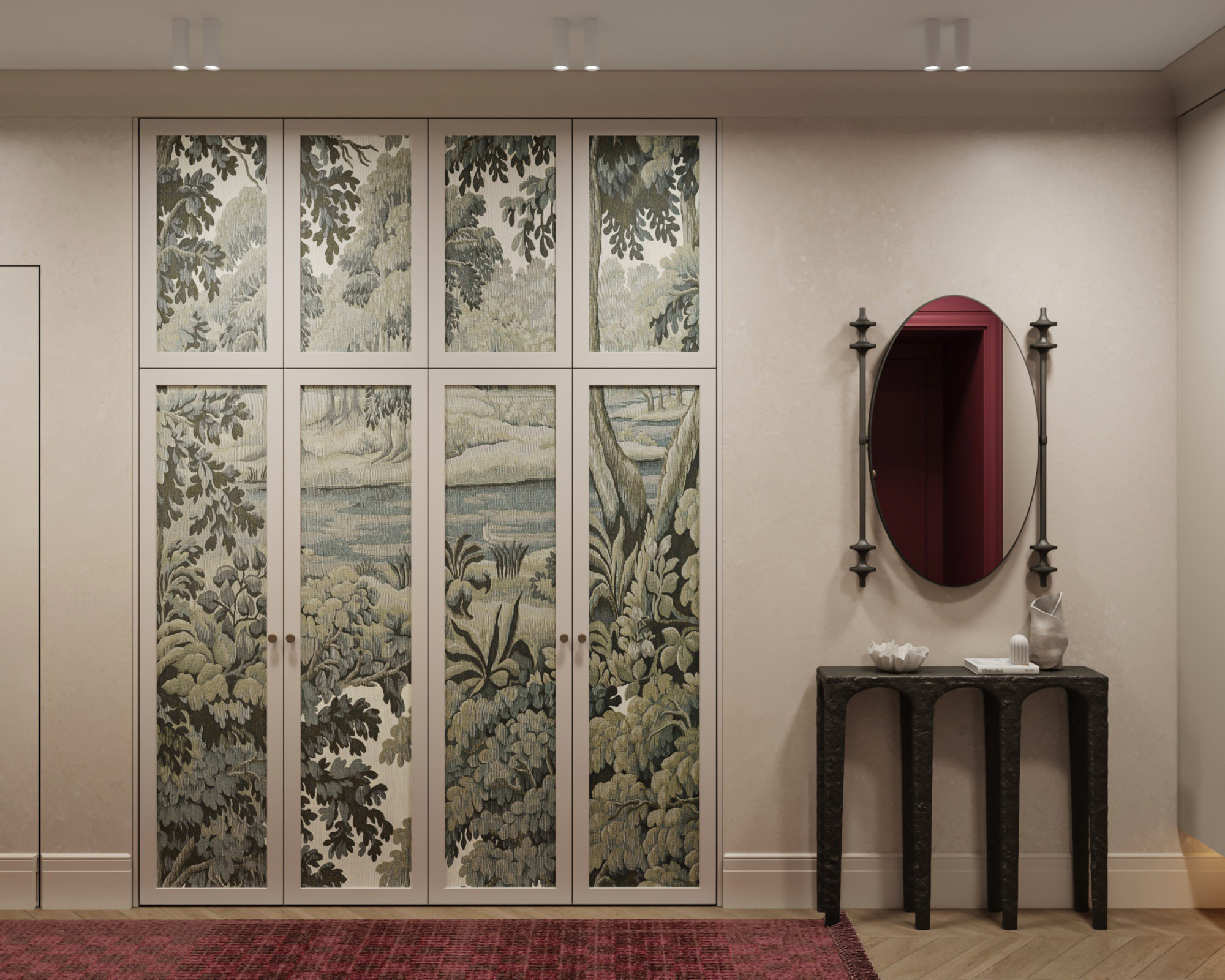 современный интерьер с винтажными элементами в квартире СПб