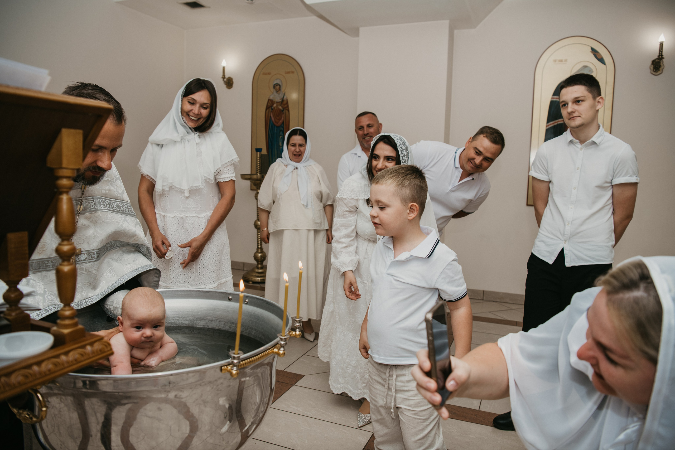 Крещение Евгения. Фотограф на выписку из роддома в Москве и МО