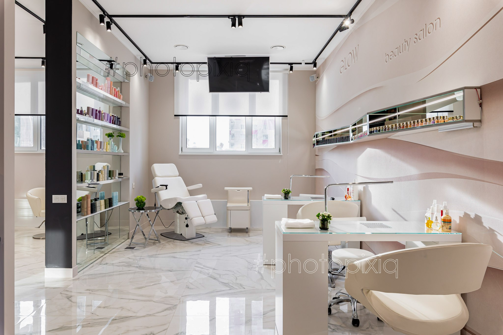 Интерьерная съёмка салона красоты GLOW. Интерьерная съёмка и виртуальные туры — Интерьерный фотограф Кузнецов Сергей (photopixiq)