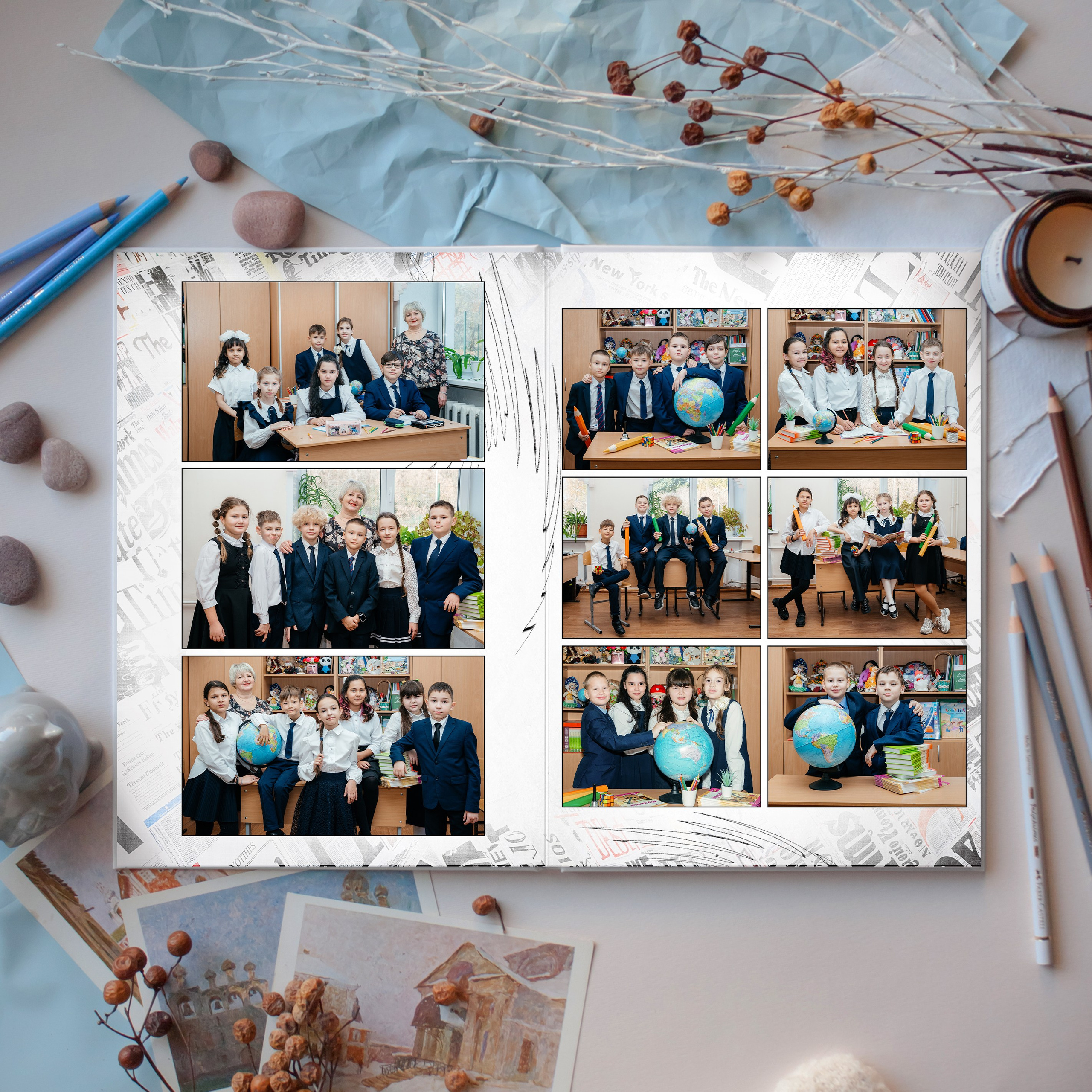 Альбомы для начальной школы. Выпускные фотоальбомы в Казани