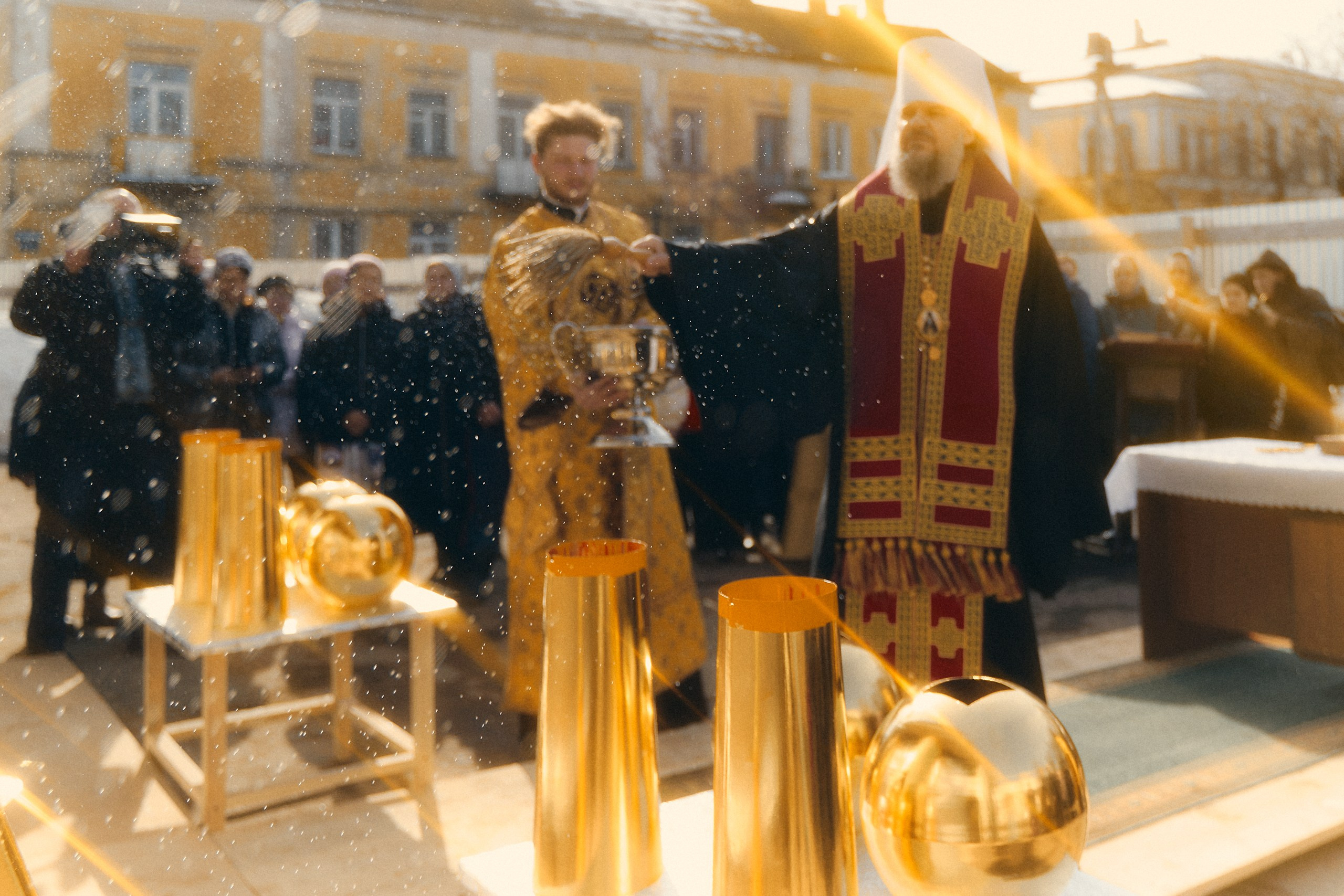 Освящены четыре накупольных креста для Георгиевской церкви в Торжке
