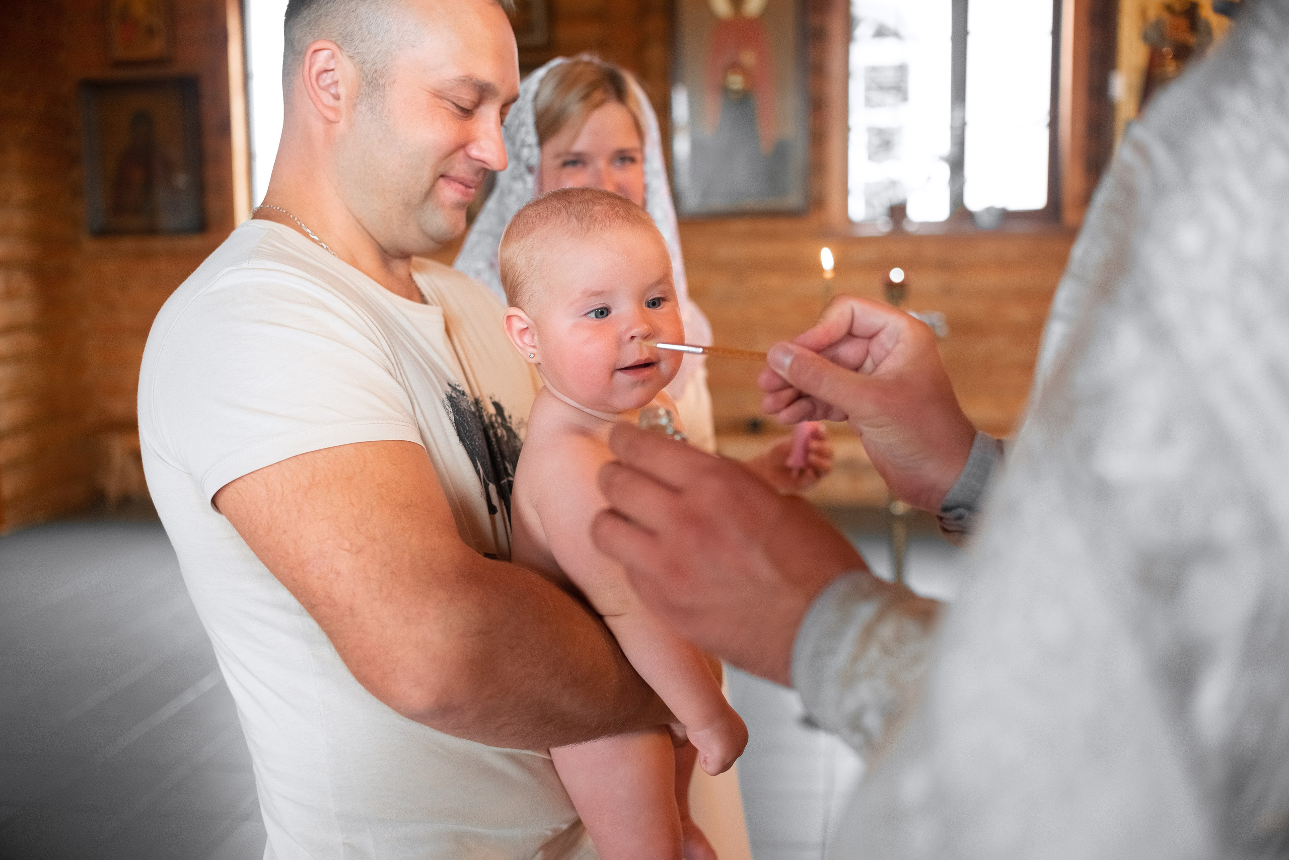 Крещение Софии в хр.Георгия Победоносца в Смиловичах. Семейный фотограф на выписку из роддома и крещение Минск Настя Гришук