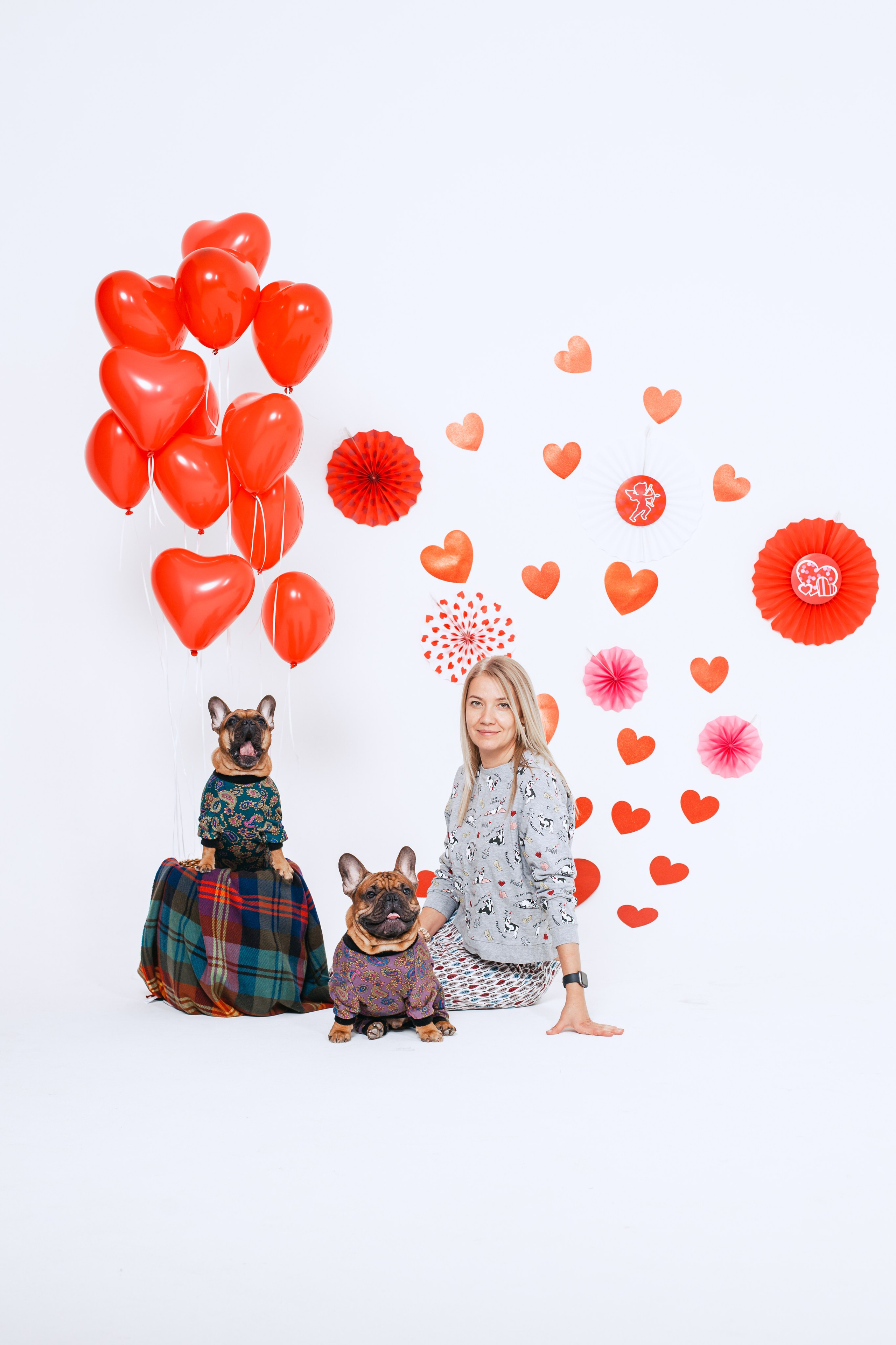 Пижамная вечеринка французских бульдогов и их хозяев. Фотограф-анималист Татьяна Степанова