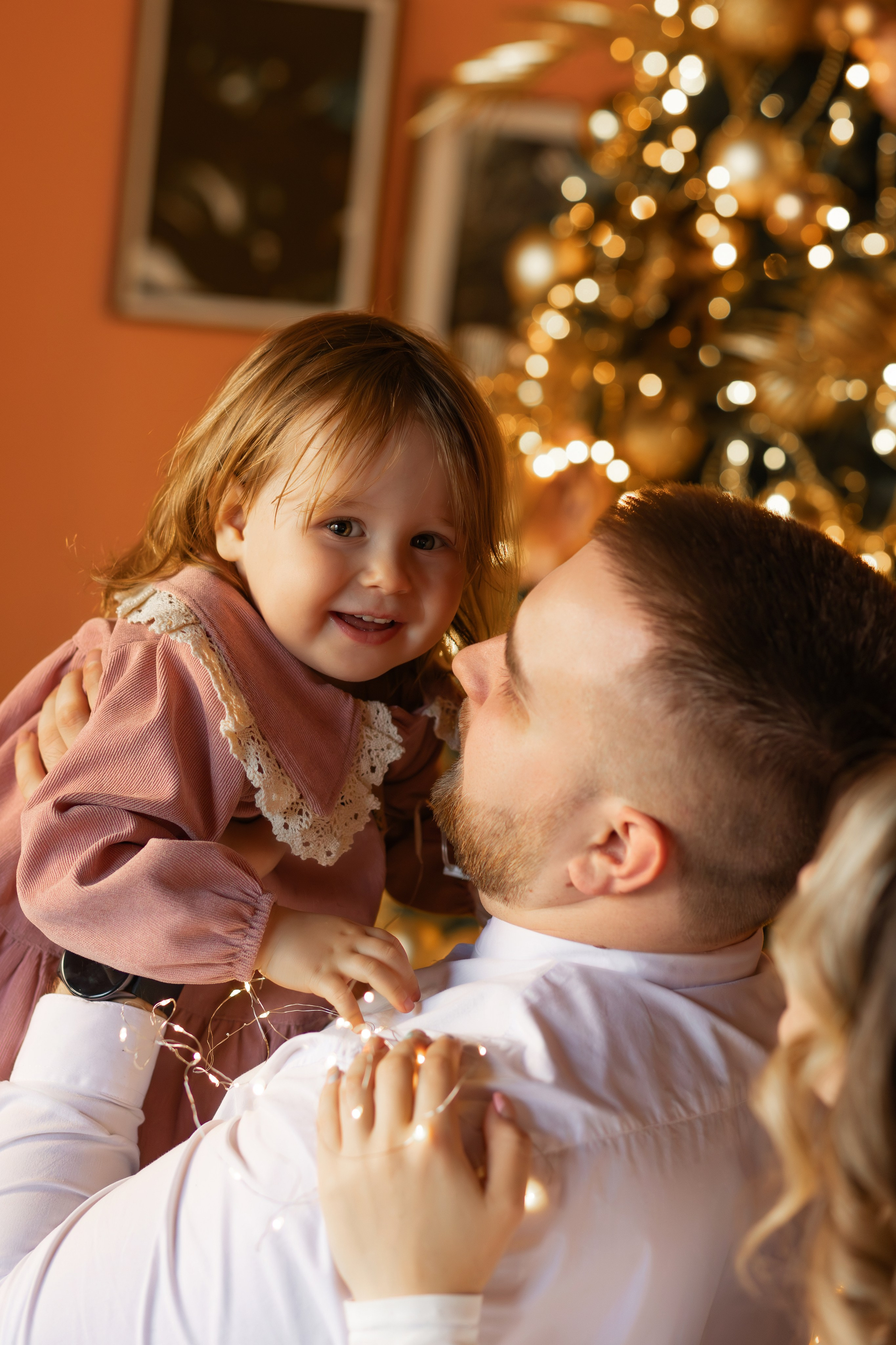 Новогодняя семейная съемка в студии. Семейный и женский фотограф в Москве Надежда Воробьева