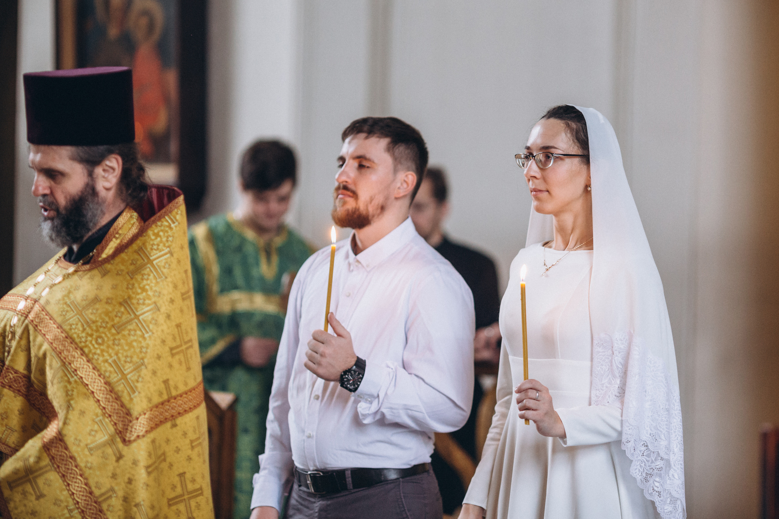 Венчание в Церкви Иконы Божией Матери Казанская на Валаамском подворье. Свадебный и семейный фотограф в Санкт-Петербурге Яцына Юрий. Видеоопер
