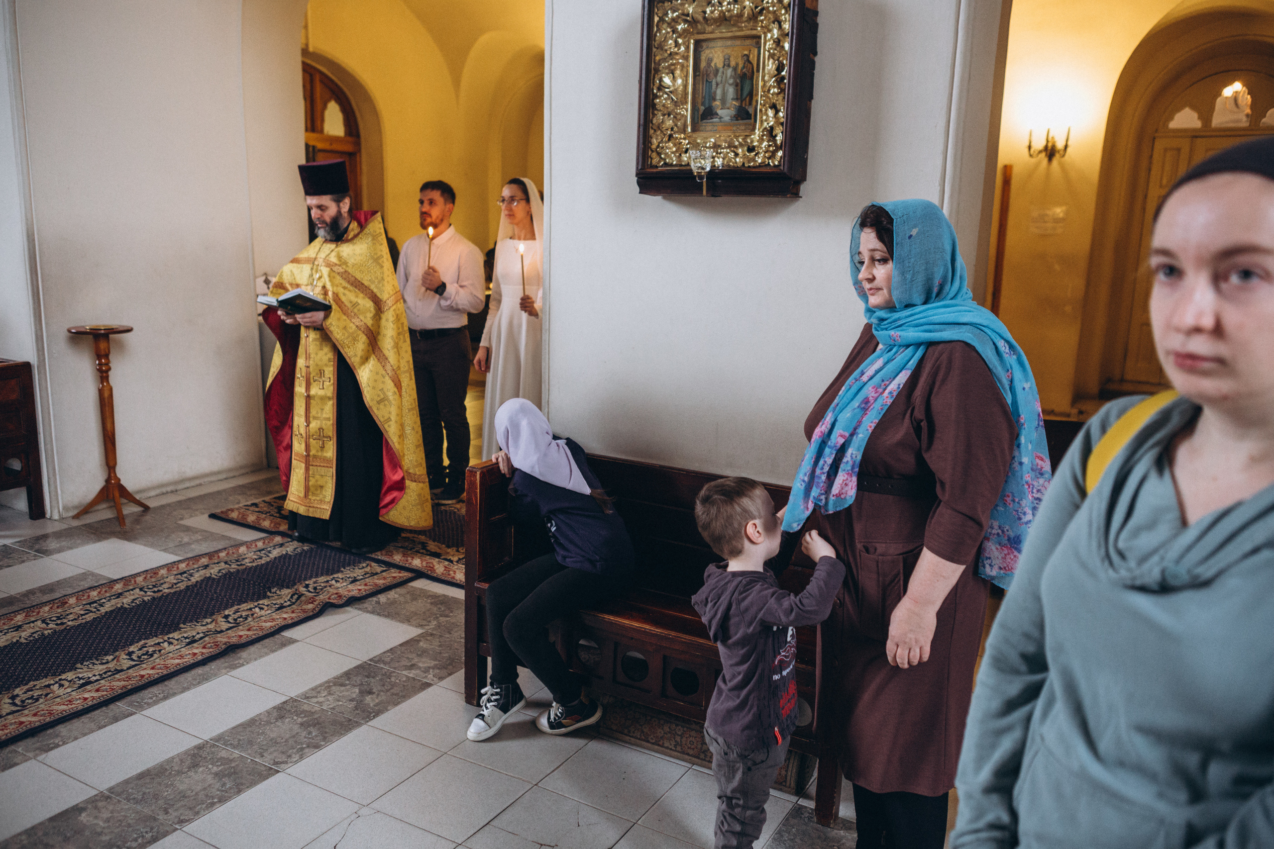 Венчание в Церкви Иконы Божией Матери Казанская на Валаамском подворье. Свадебный и семейный фотограф в Санкт-Петербурге Яцына Юрий. Видеоопер