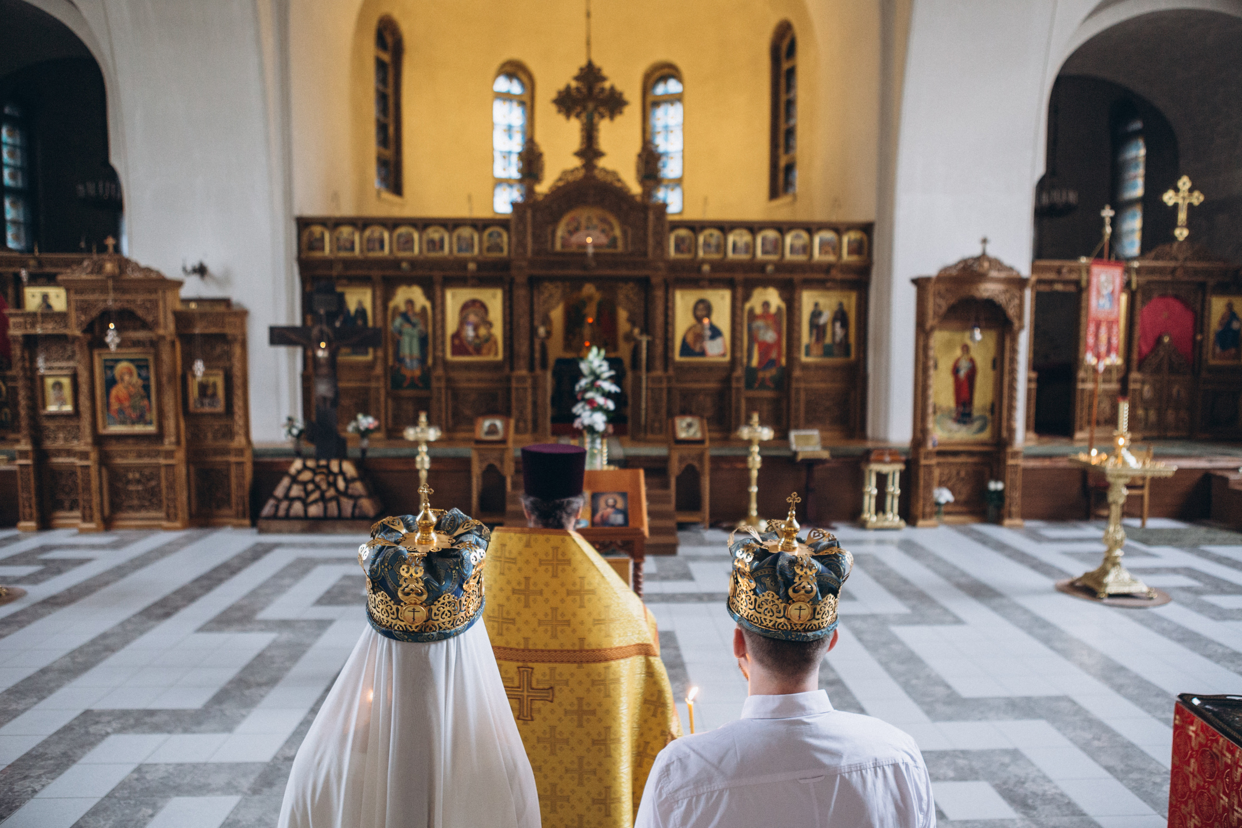 Венчание в Церкви Иконы Божией Матери Казанская на Валаамском подворье. Свадебный и семейный фотограф в Санкт-Петербурге Яцына Юрий. Видеоопер