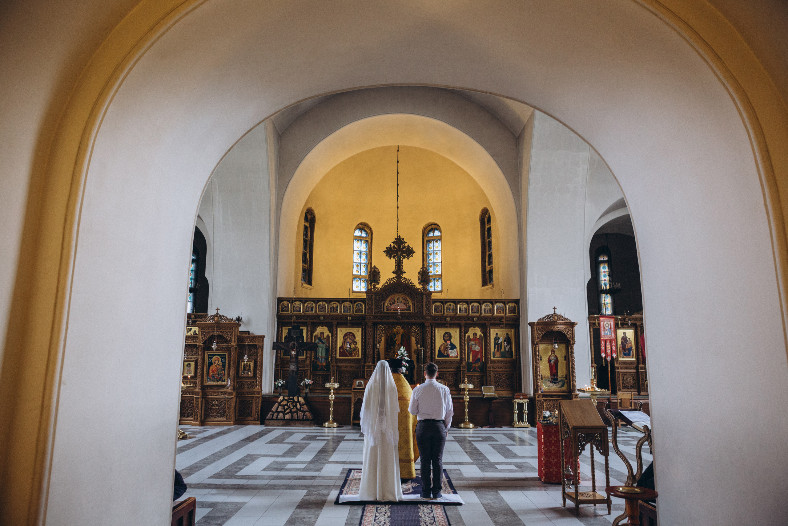 Венчание в Церкви Иконы Божией Матери Казанская на Валаамском подворье. Свадебный и семейный фотограф в Санкт-Петербурге Яцына Юрий. Видеоопер