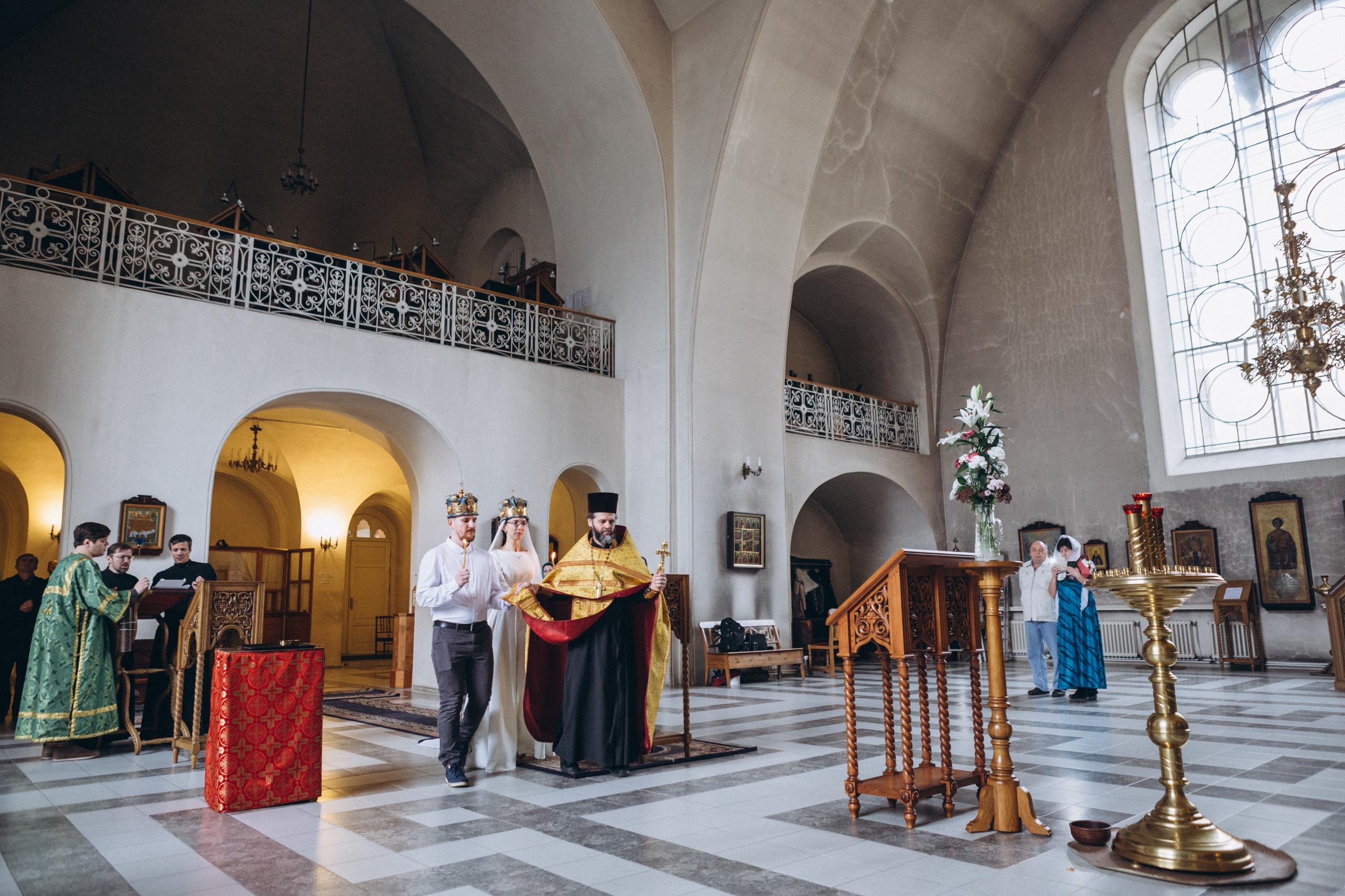 Венчание в Церкви Иконы Божией Матери Казанская на Валаамском подворье. Свадебный и семейный фотограф в Санкт-Петербурге Яцына Юрий. Видеоопер