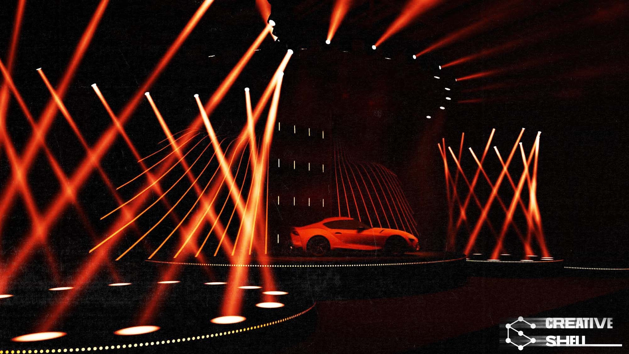 3D visualization of the event in the visualizer. The model integrates all the equipment to be used at the event, including lighting devices, screens, stages, and decorations. We provide the client with ready-made renders and layouts in the required format.