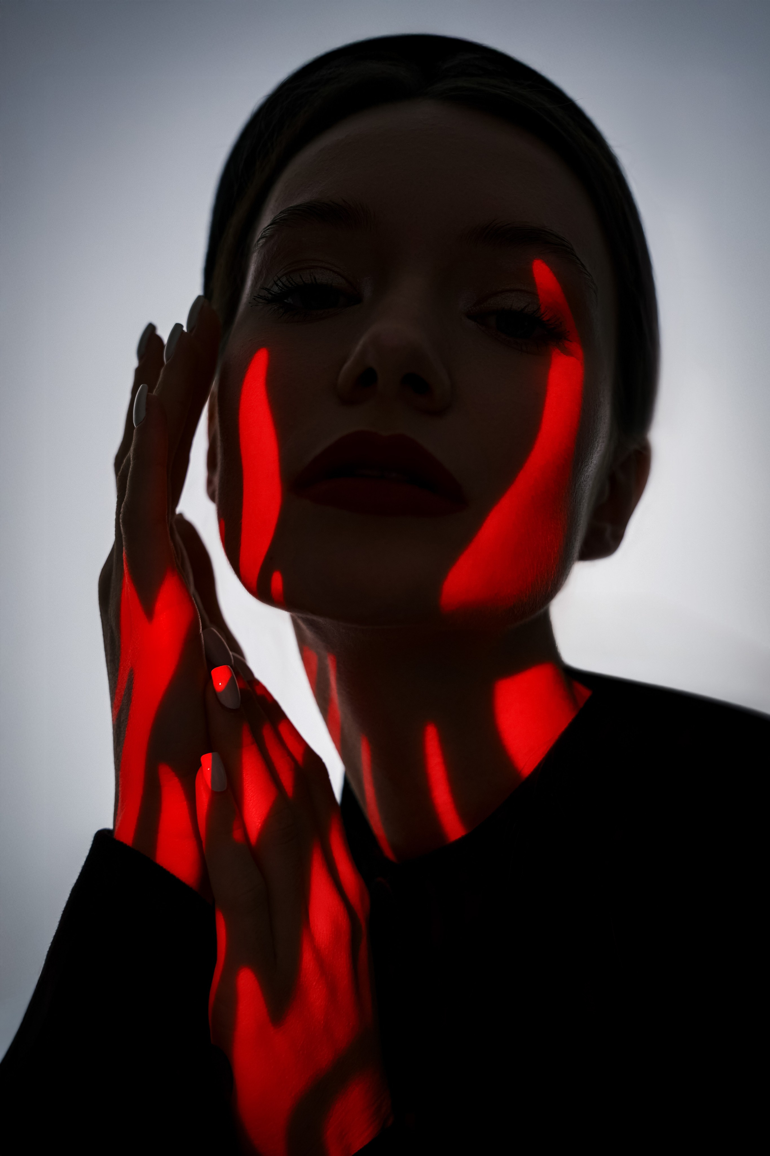 Съемка портрета с масками Гобо. Портретный фотограф в Санкт-Петербурге Дария Сыч