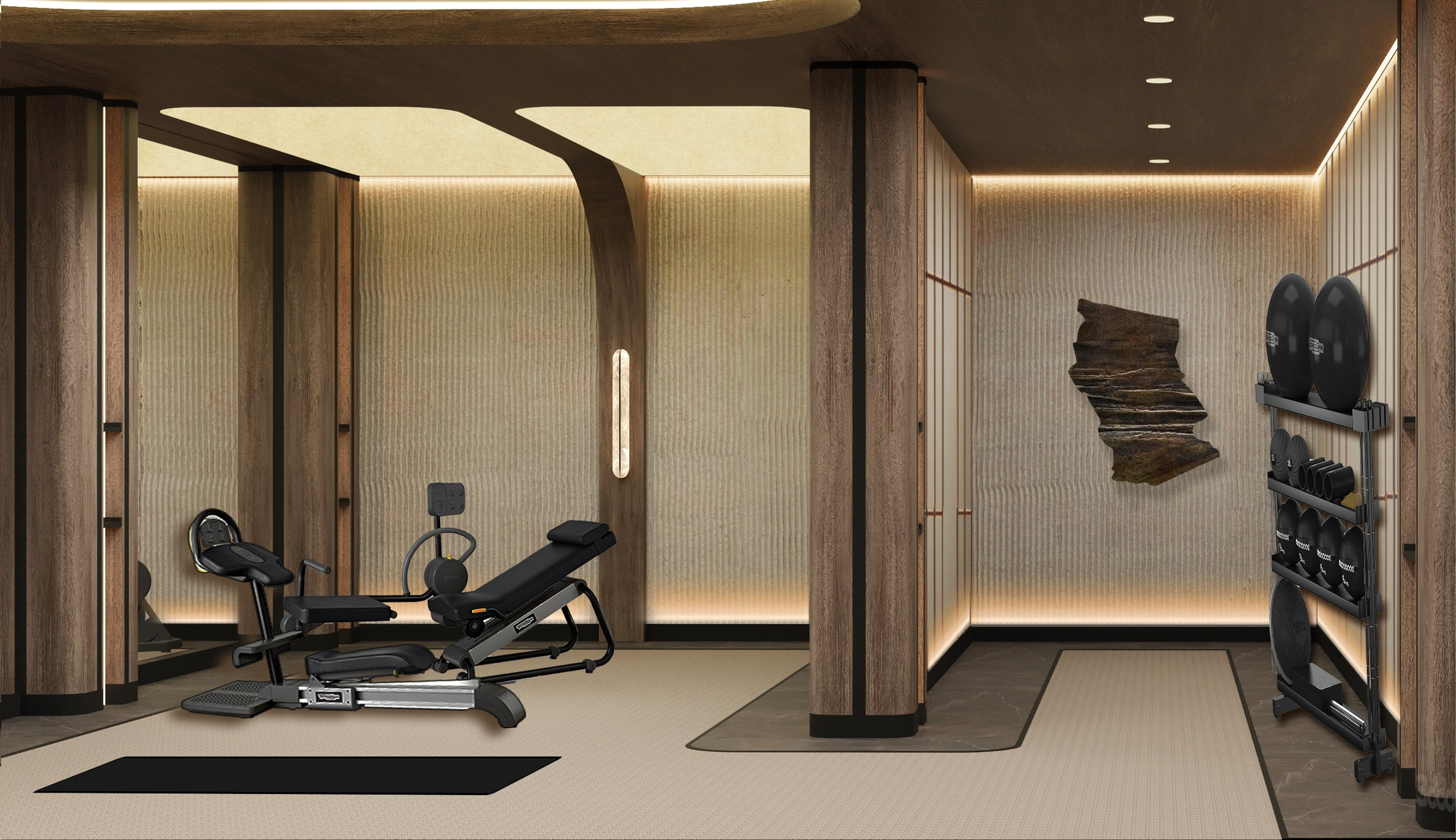 Спортзал Сочи апарт-отель. Дизайнер интерьера в Москве Екатерина Шаймердинова