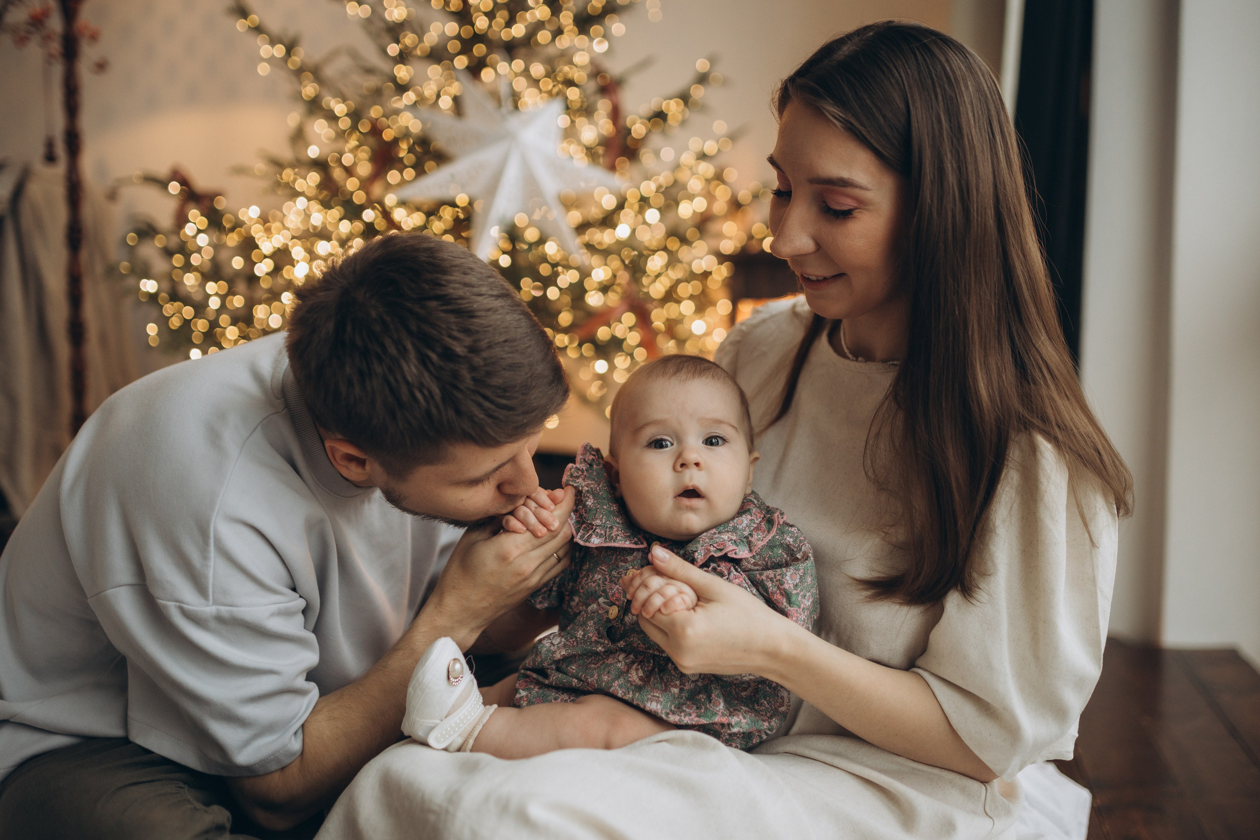 Новогодняя история Полины с мамой и папой. Семейный фотограф Мария Маркова Москва и Одинцово